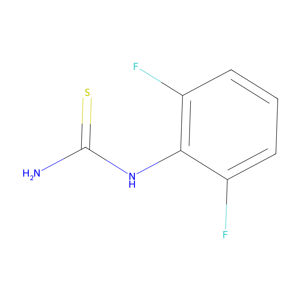 (2,6-Difluorophenyl)thiourea molecular structure, CAS 59772-31-5
