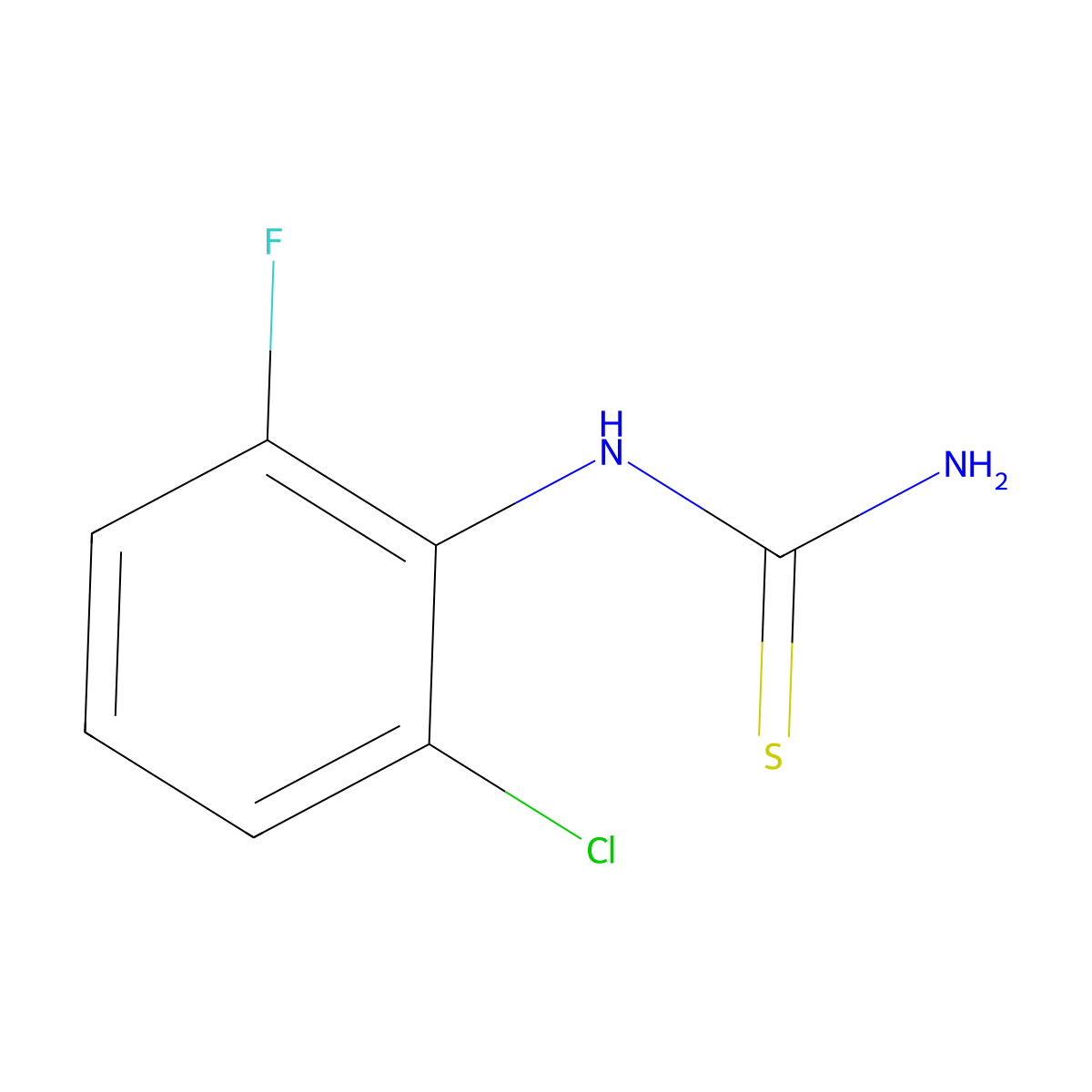 1-(2-Chloro-6-fluorophenyl)thiourea molecular structure, CAS 59772-35-9