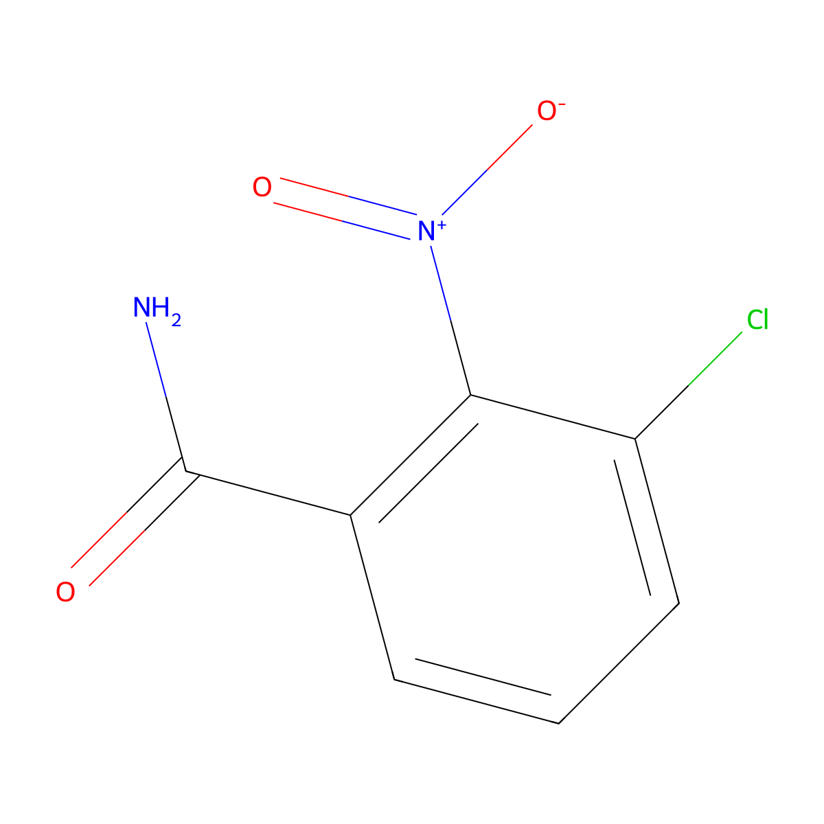 3-Chloro-2-nitrobenzamide molecular structure, CAS 59772-47-3