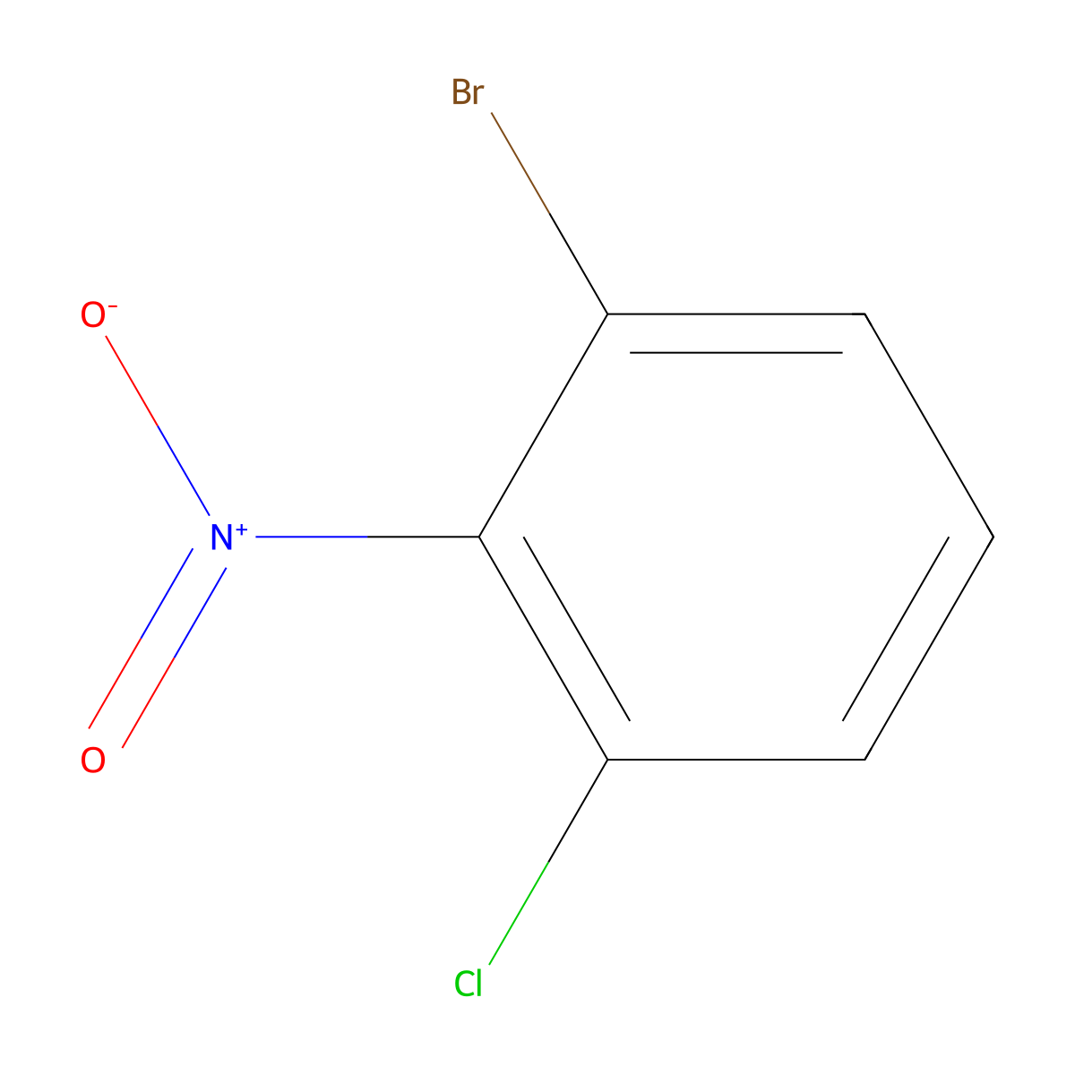 1-Bromo-3-chloro-2-nitrobenzene molecular structure, CAS 59772-48-4
