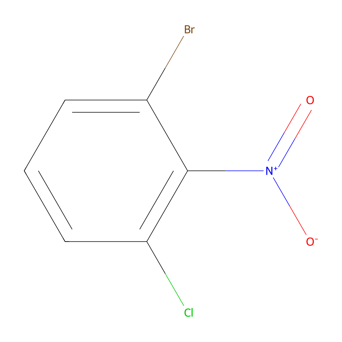 1-Bromo-3-chloro-2-nitrobenzene molecular structure, CAS 59772-48-4