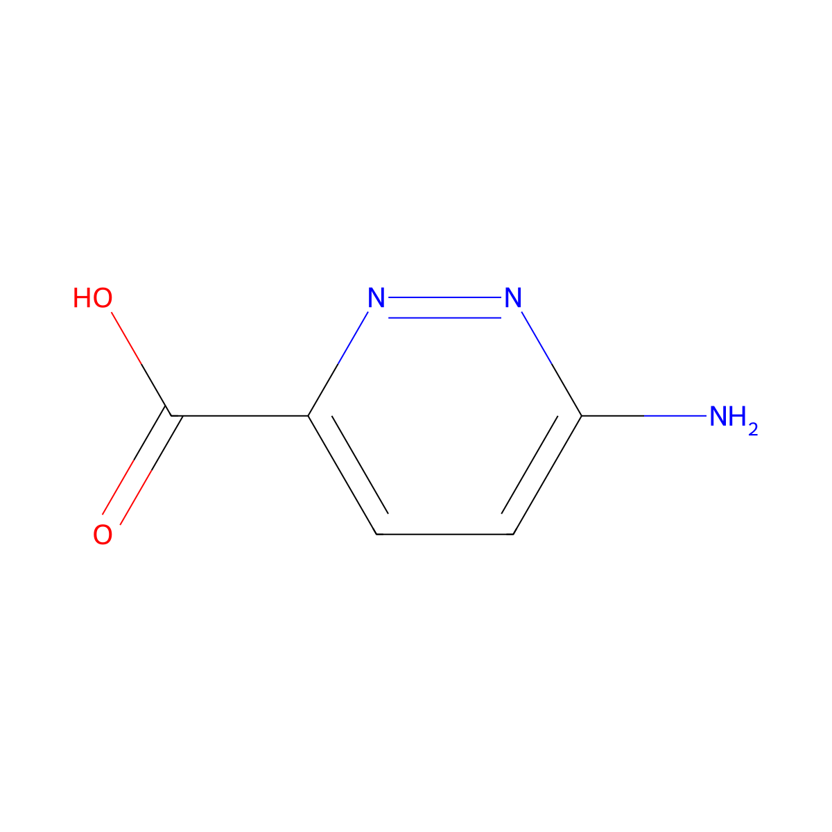 6-Aminopyridazine-3-carboxylic acid molecular structure, CAS 59772-58-6
