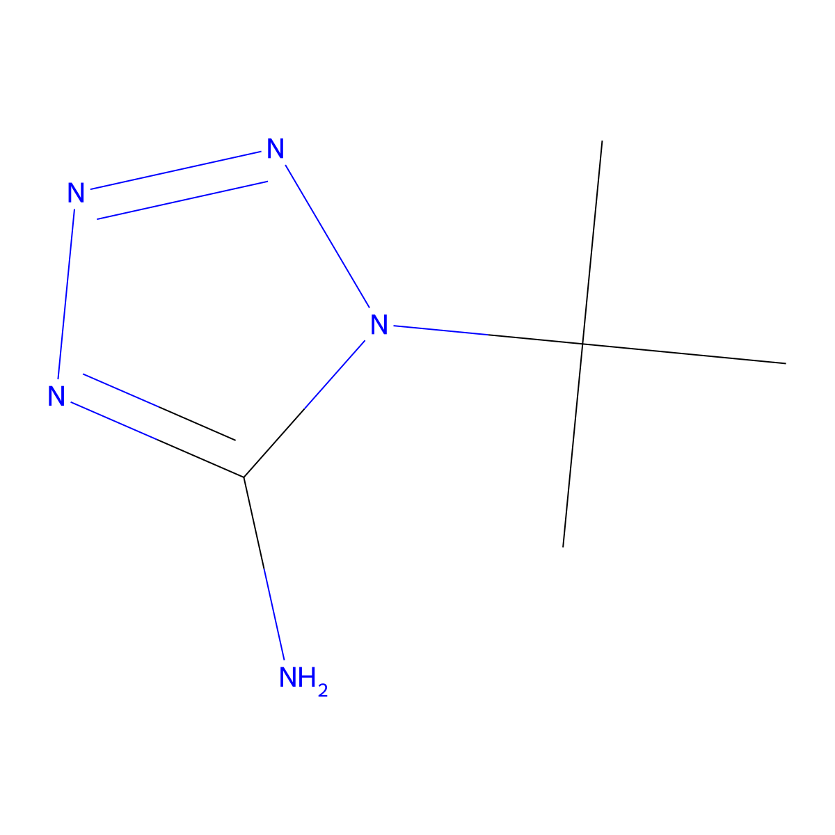 1-Tert-butyltetrazol-5-amine molecular structure, CAS 59772-93-9