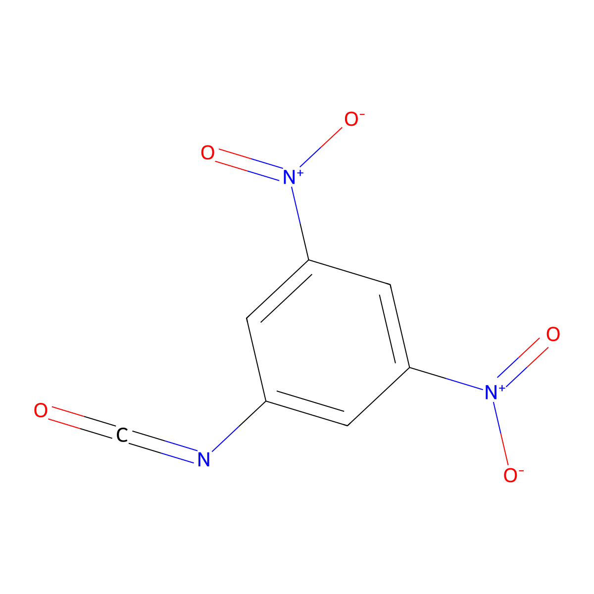 3,5-Dinitrophenyl isocyanate molecular structure, CAS 59776-60-2