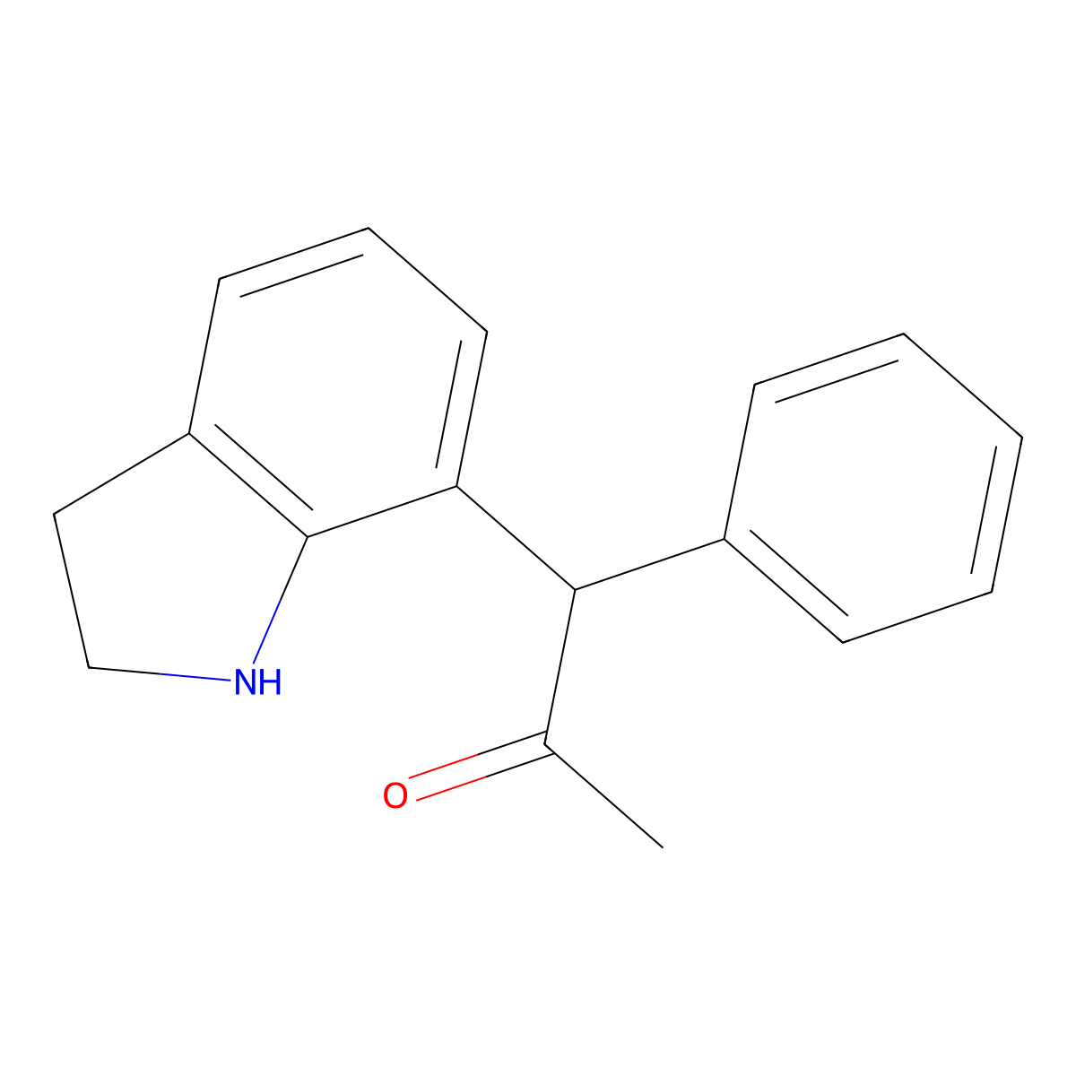 7-(alpha-Acetylbenzyl) indoline molecular structure, CAS 59776-87-3