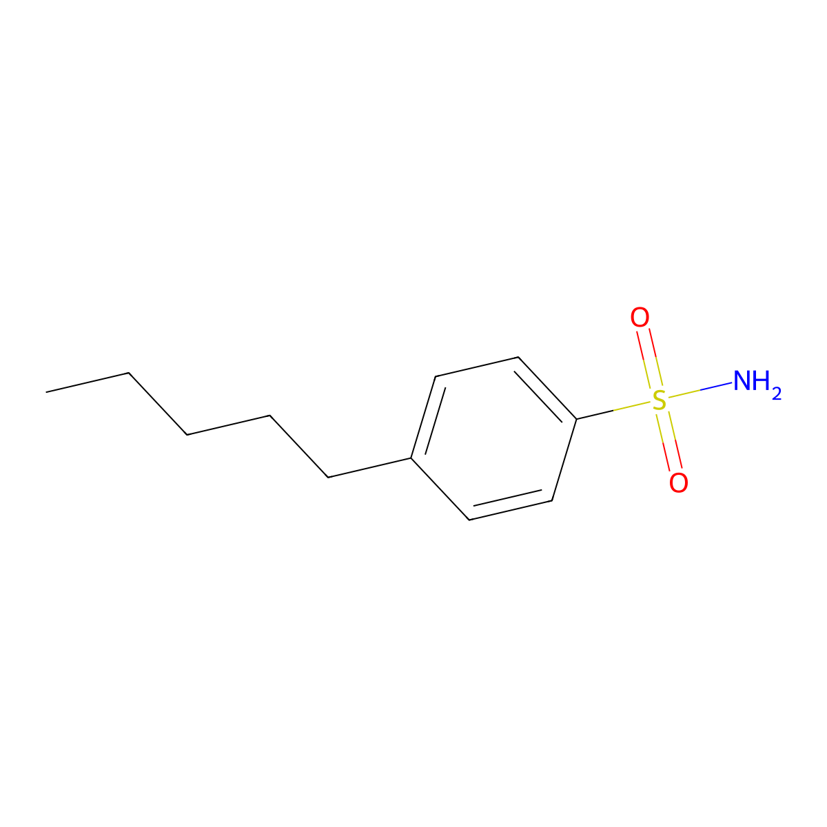 4-Pentylbenzenesulfonamide molecular structure, CAS 59777-57-0