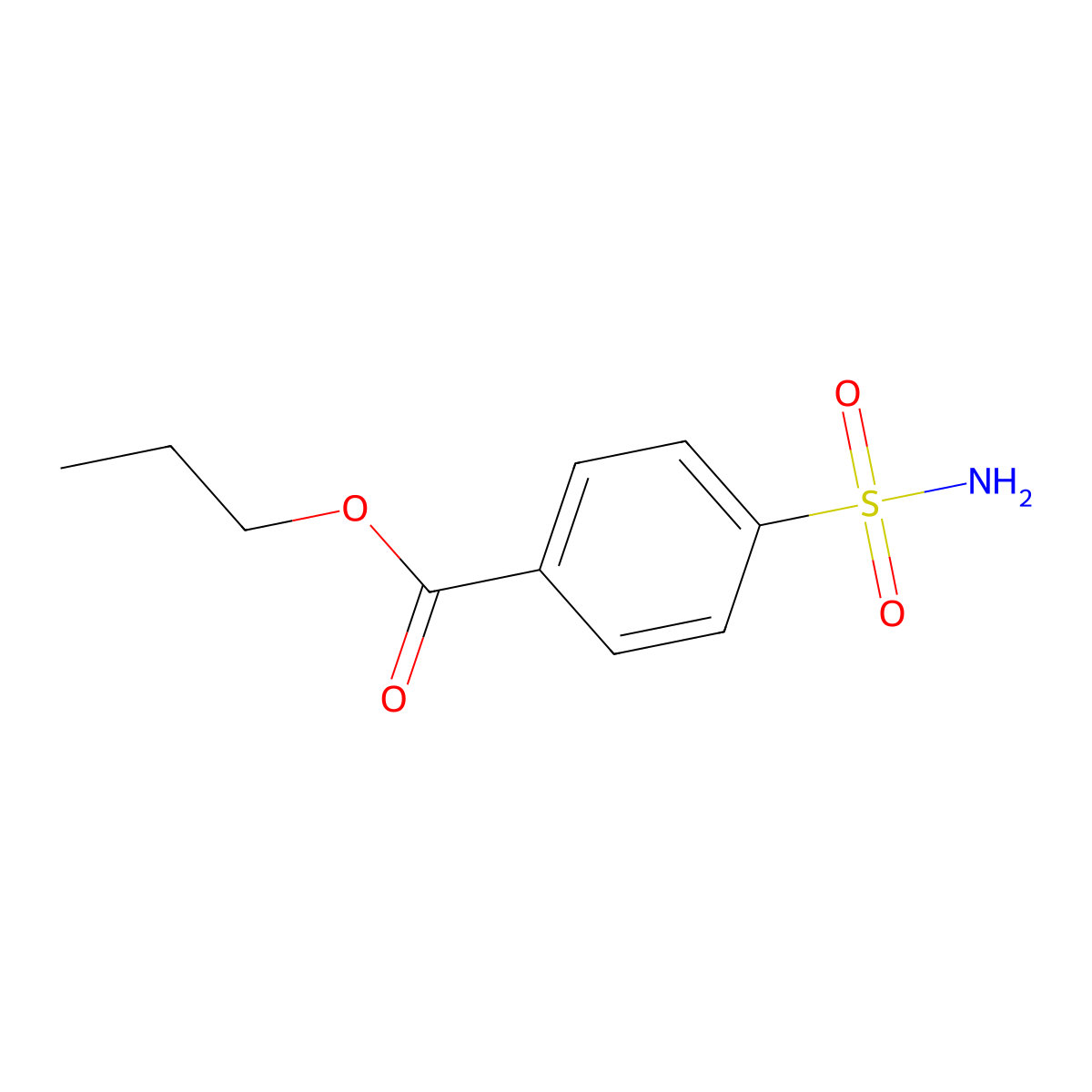 Propyl 4-sulfamoylbenzoate molecular structure, CAS 59777-58-1