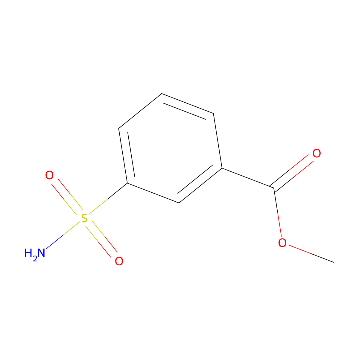 Benzoic acid, 3-(aminosulfonyl)-, methyl ester molecular structure, CAS 59777-67-2