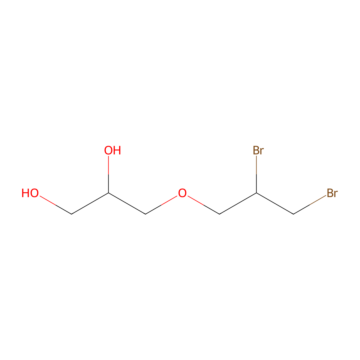 3-(2,3-Dibromopropoxy)propane-1,2-diol molecular structure, CAS 59778-15-3