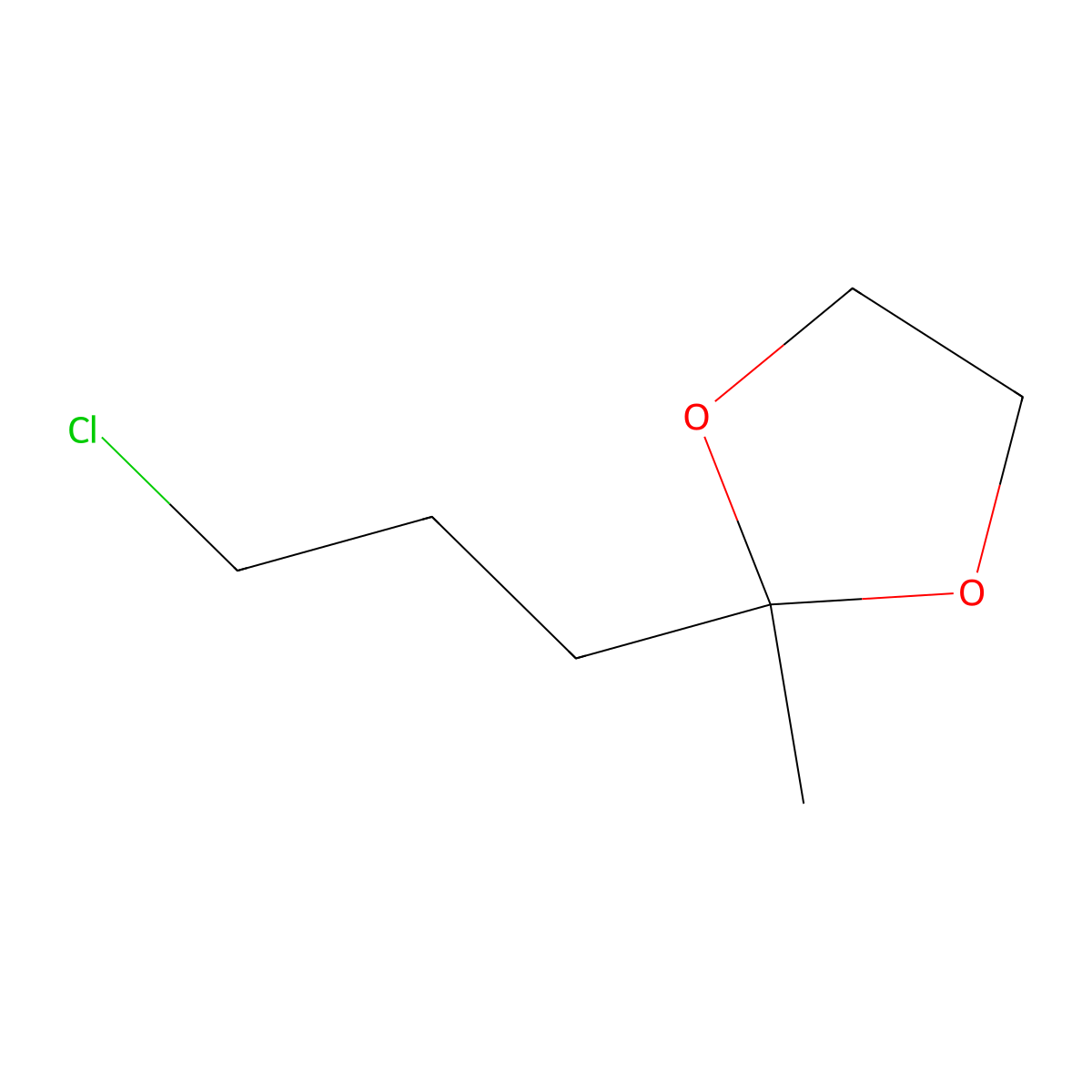2-(3-Chloropropyl)-2-methyl-1,3-dioxolane molecular structure, CAS 5978-08-5