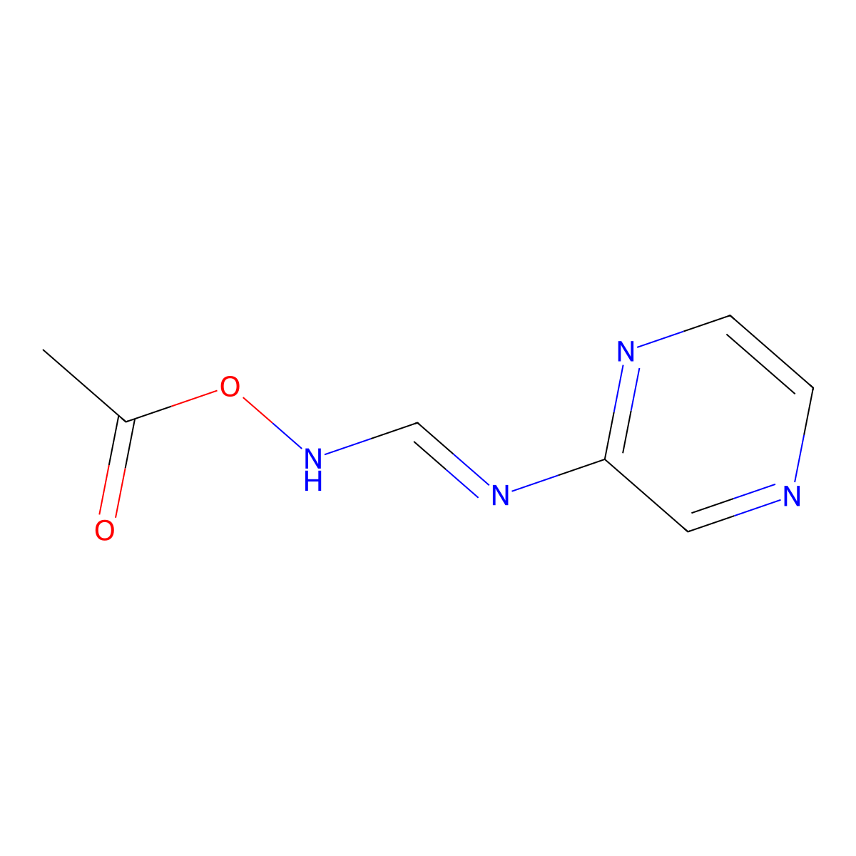 (Pyrazin-2-yliminomethylamino) acetate molecular structure, CAS 59780-99-3