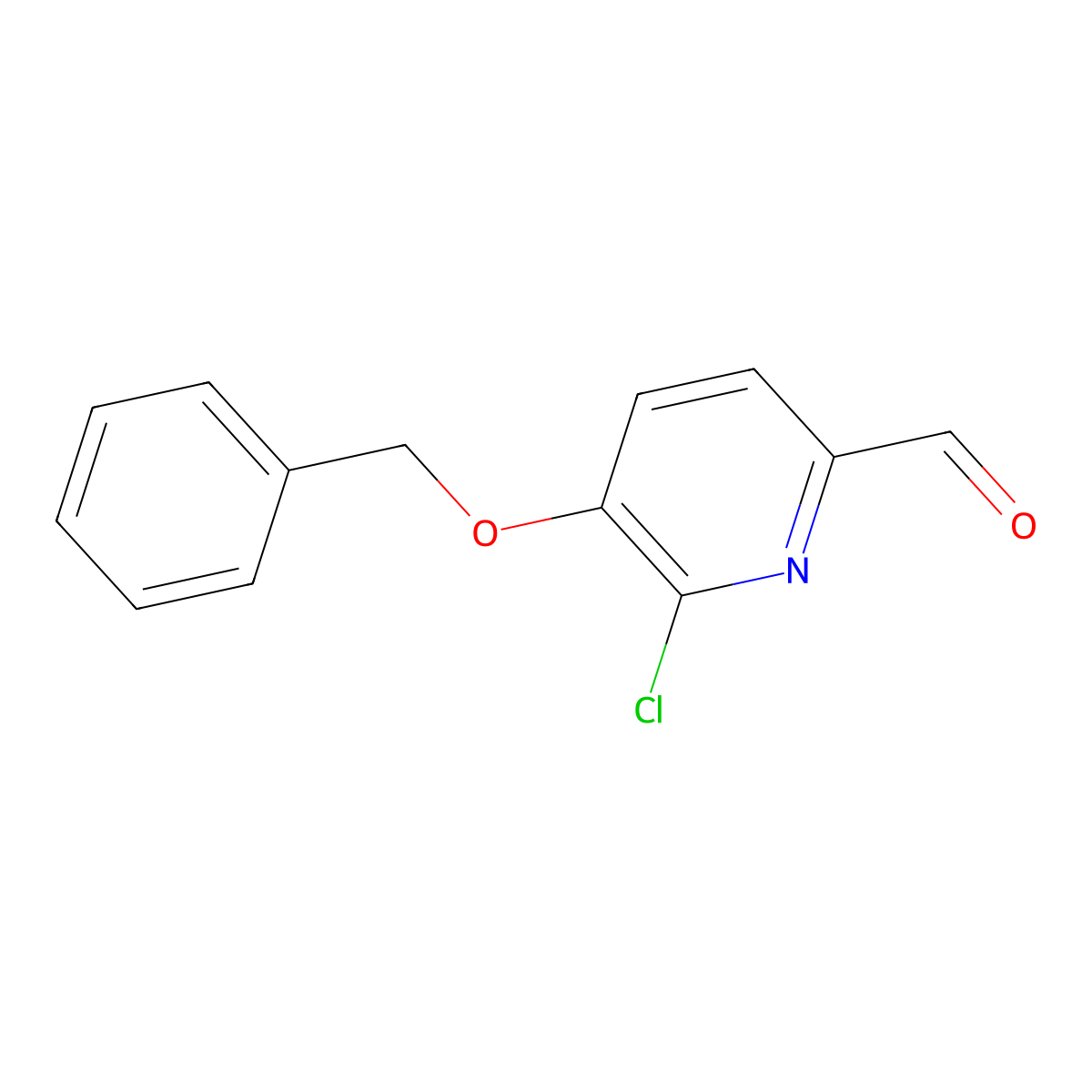 5-(Benzyloxy)-6-chloro-2-pyridinecarbaldehyde molecular structure, CAS 59781-07-6