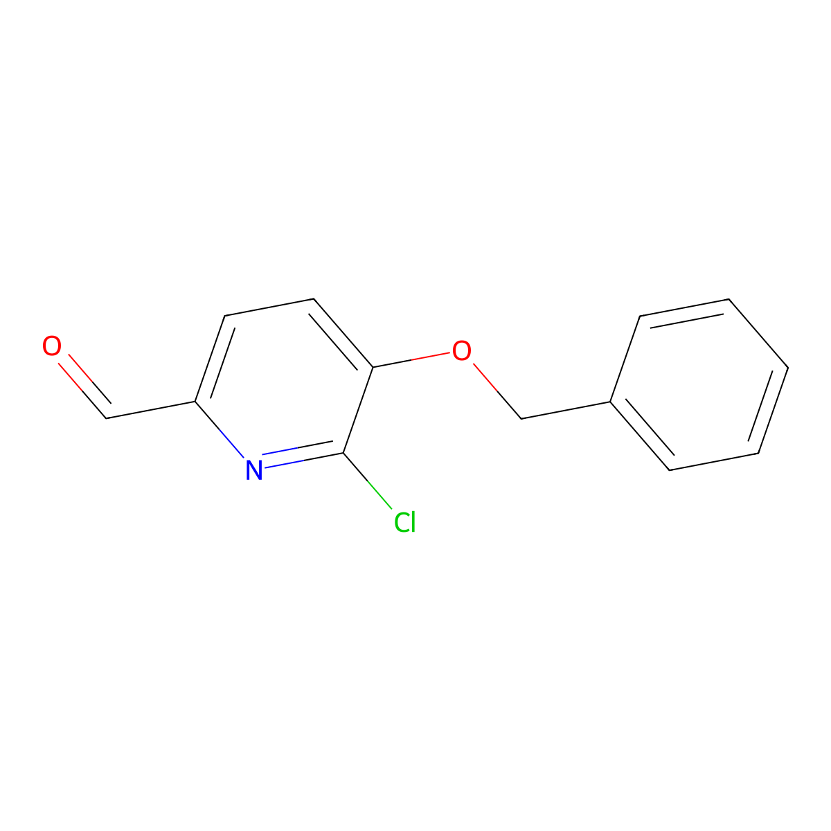 5-(Benzyloxy)-6-chloro-2-pyridinecarbaldehyde molecular structure, CAS 59781-07-6
