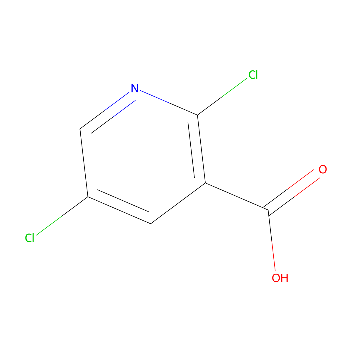 2,5-Dichloropyridine-3-carboxylic acid molecular structure, CAS 59782-85-3