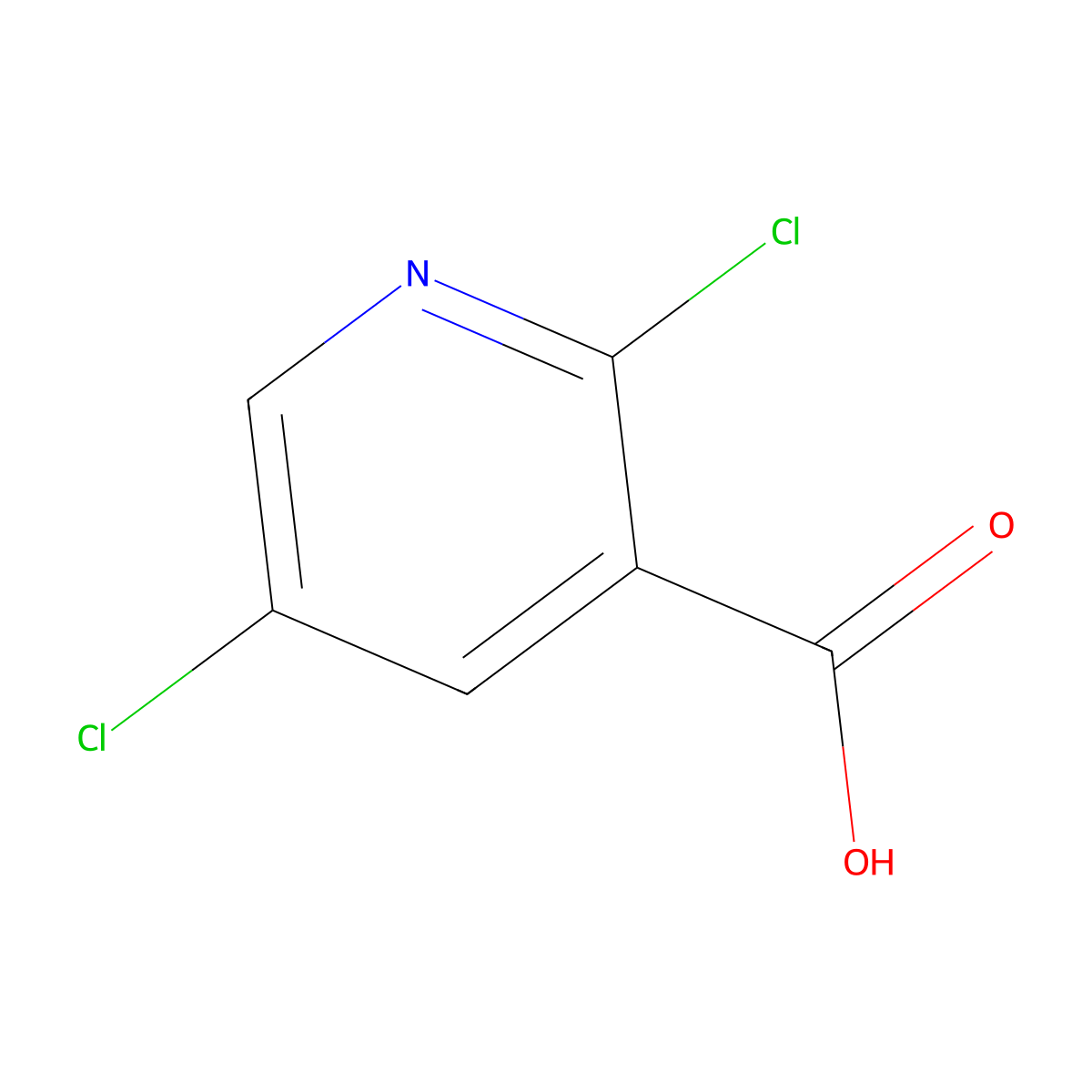 2,5-Dichloropyridine-3-carboxylic acid molecular structure, CAS 59782-85-3