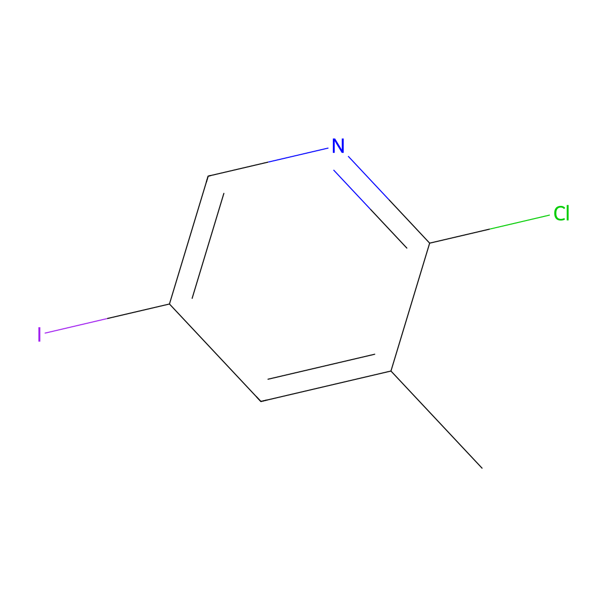 2-Chloro-5-iodo-3-methylpyridine molecular structure, CAS 59782-89-7