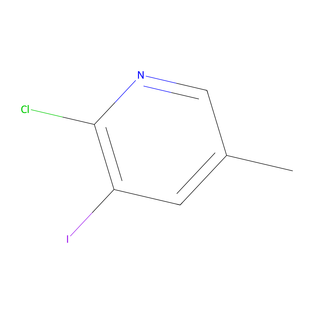 2-Chloro-3-iodo-5-methylpyridine molecular structure, CAS 59782-91-1