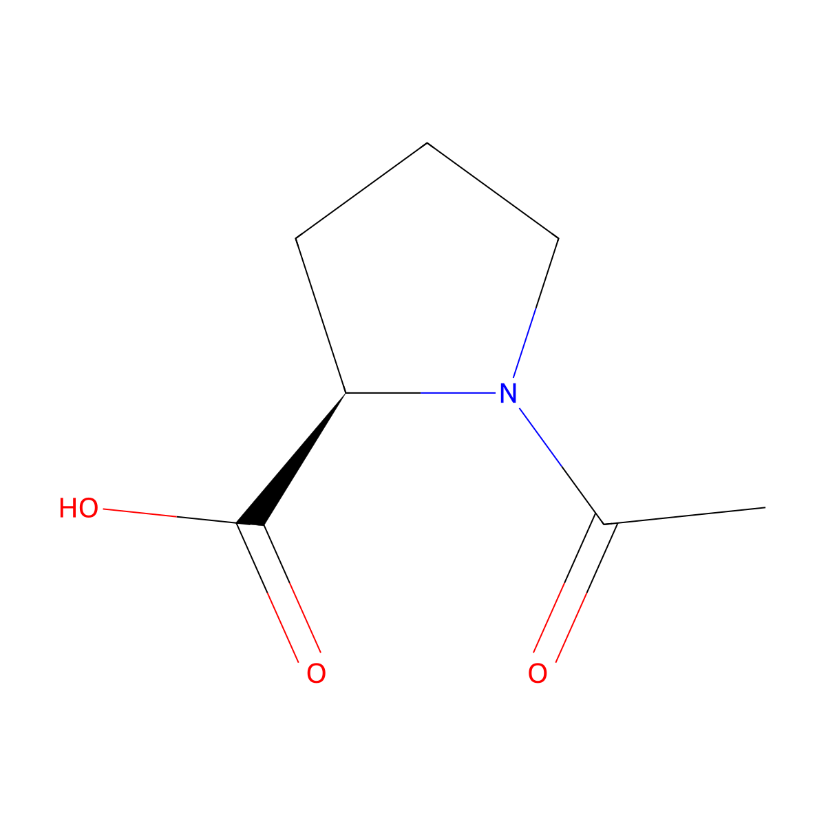 N-acetyl-D-proline molecular structure, CAS 59785-68-1