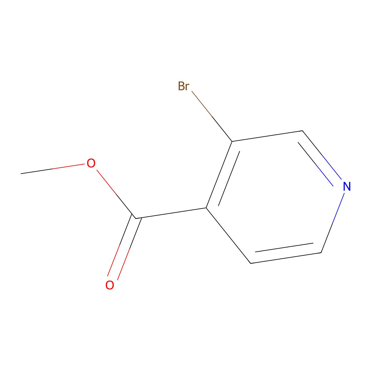 Methyl 3-bromoisonicotinate molecular structure, CAS 59786-31-1