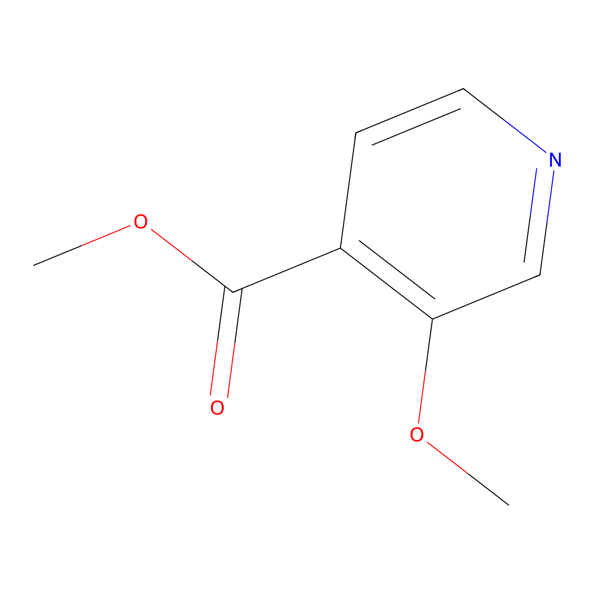 Methyl 3-methoxyisonicotinate molecular structure, CAS 59786-32-2