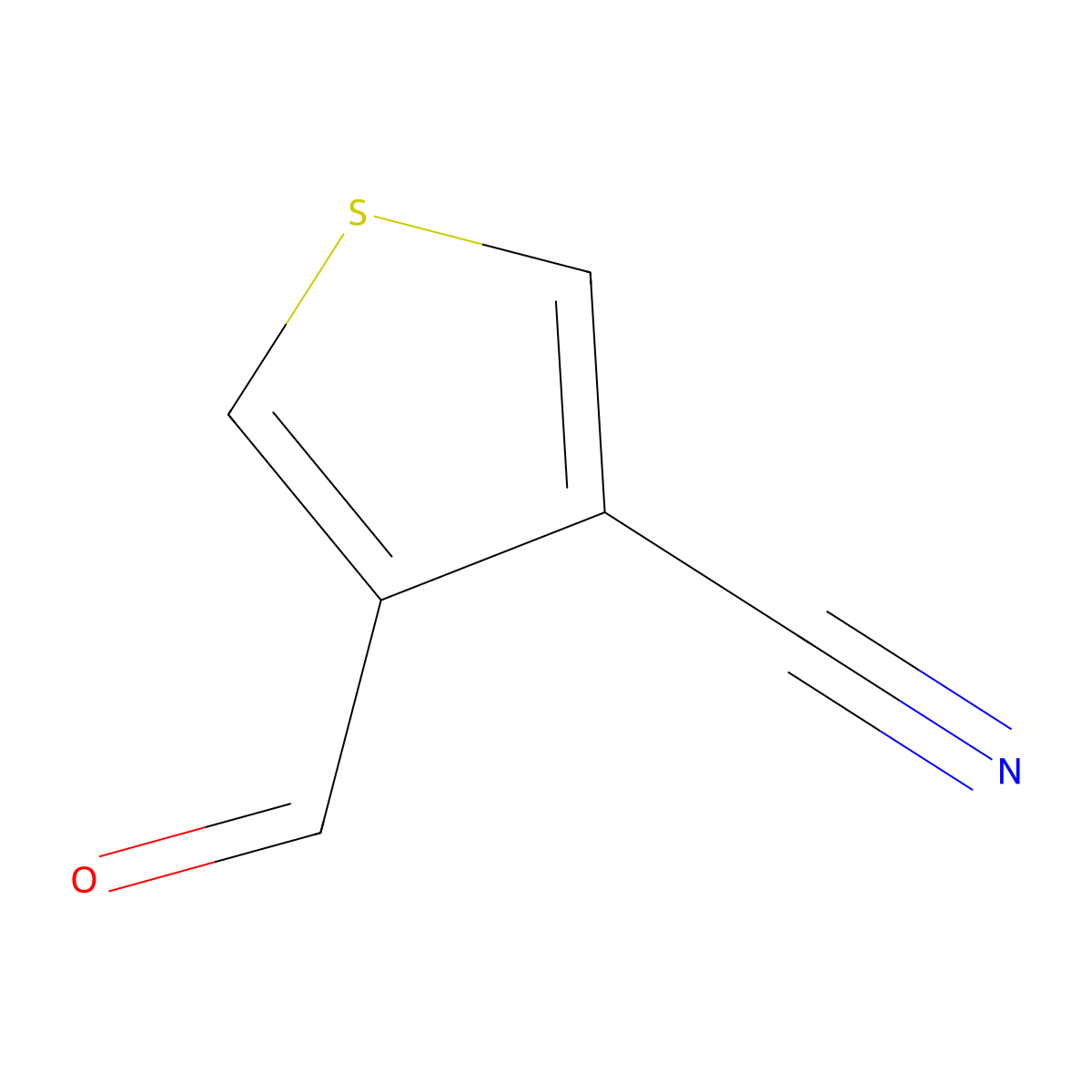 4-Formylthiophene-3-carbonitrile molecular structure, CAS 59786-34-4