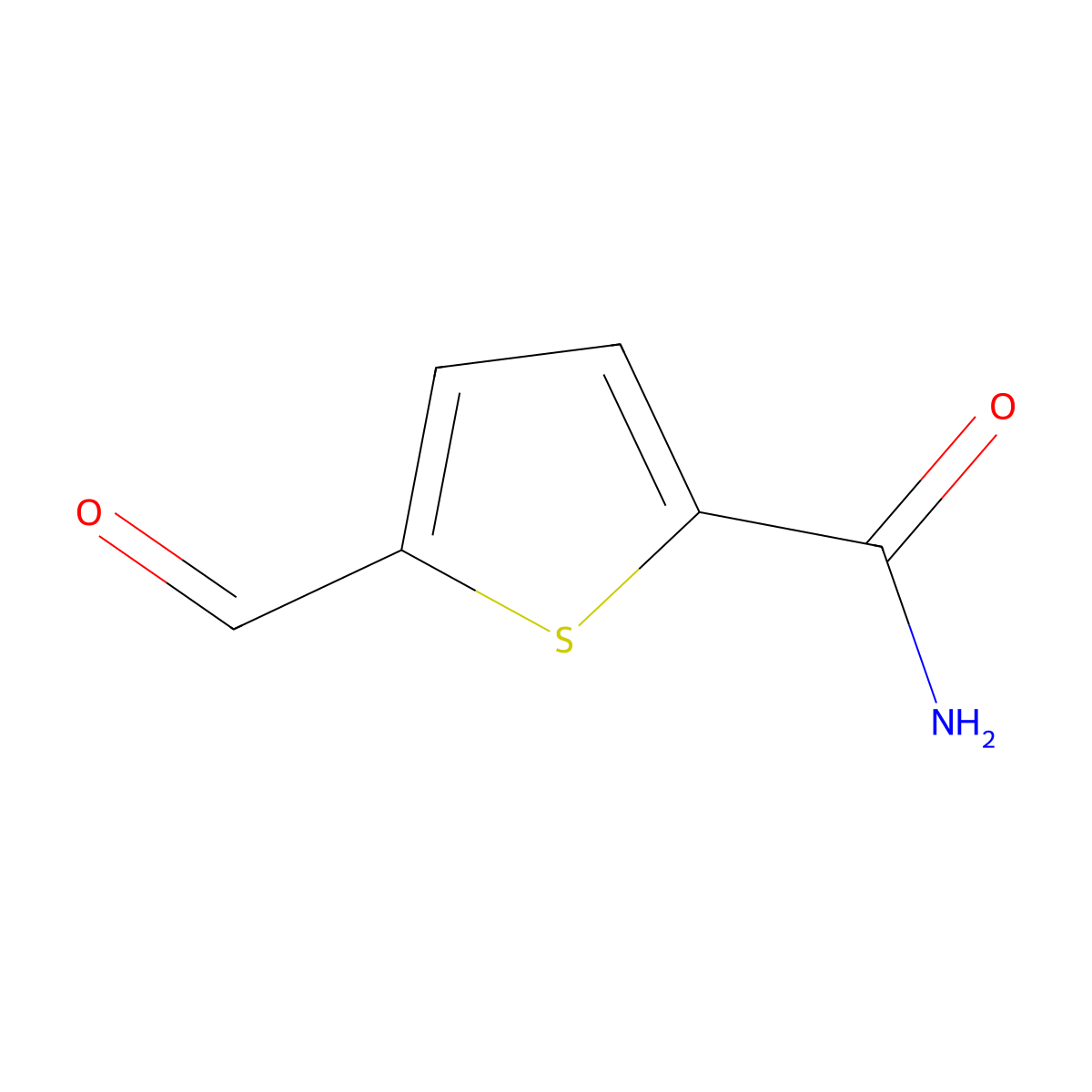 5-Formylthiophene-2-carboxamide molecular structure, CAS 59786-37-7