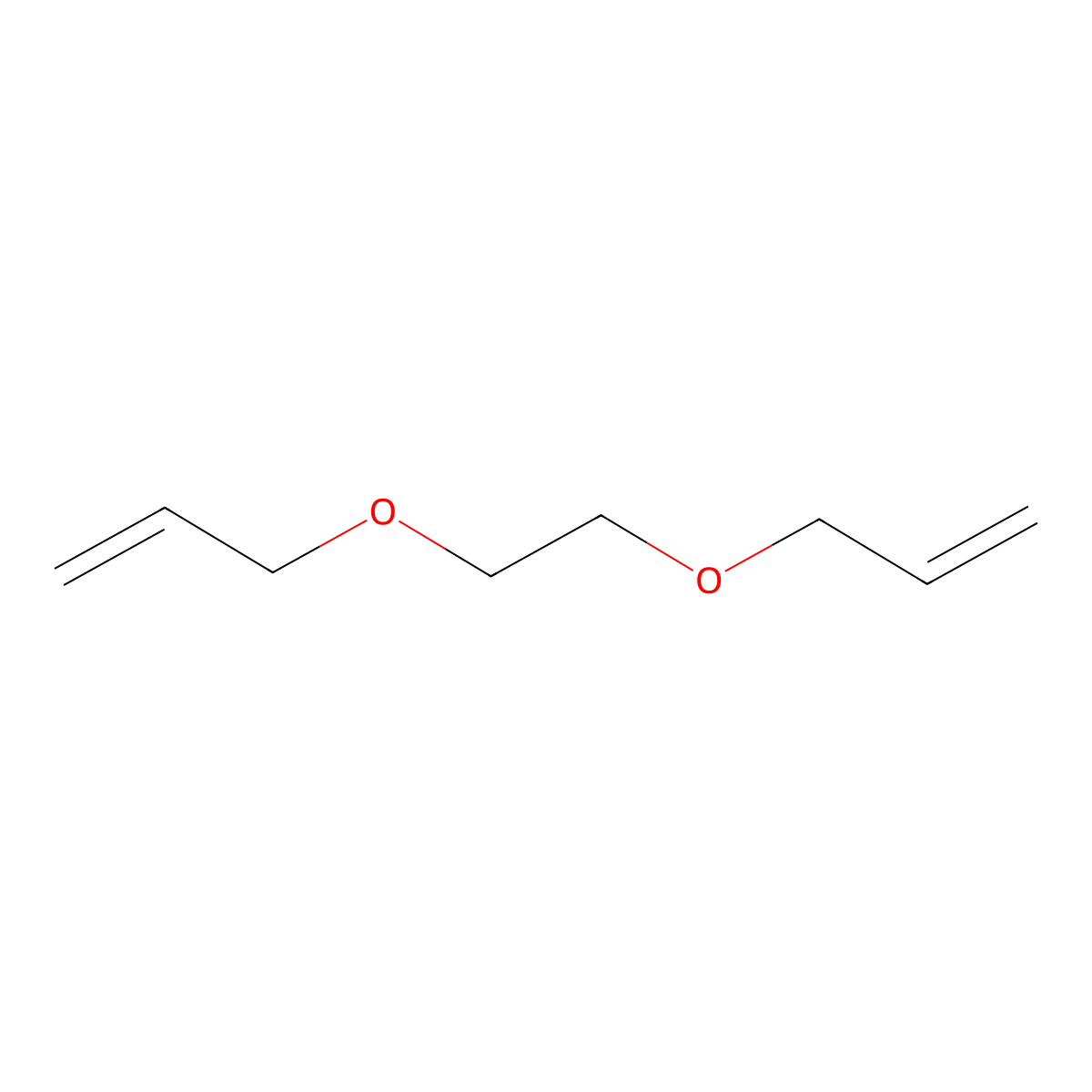 Ethylene glycol diallyl ether molecular structure, CAS 59788-01-1