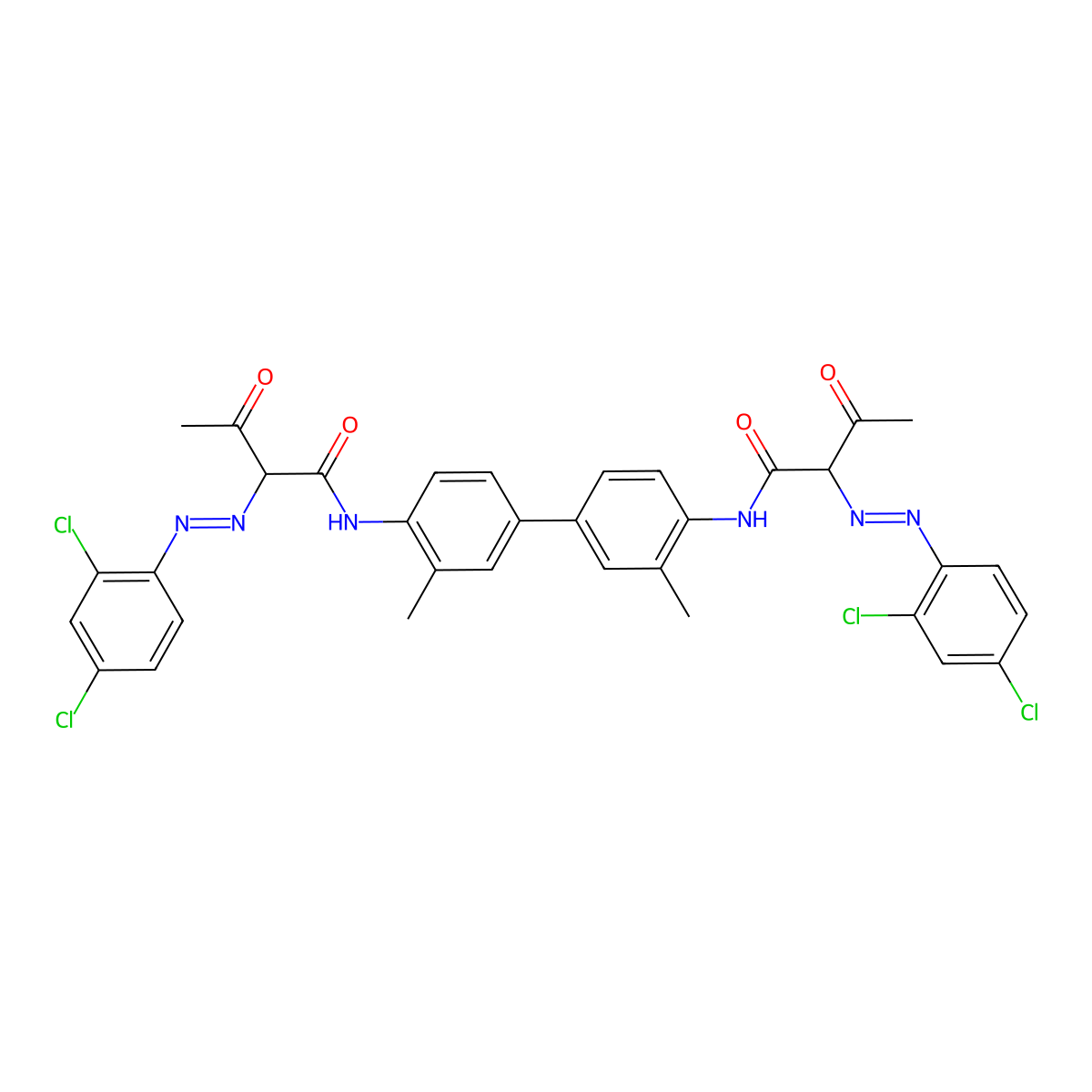 Pigment Yellow 16 molecular structure, CAS 5979-28-2