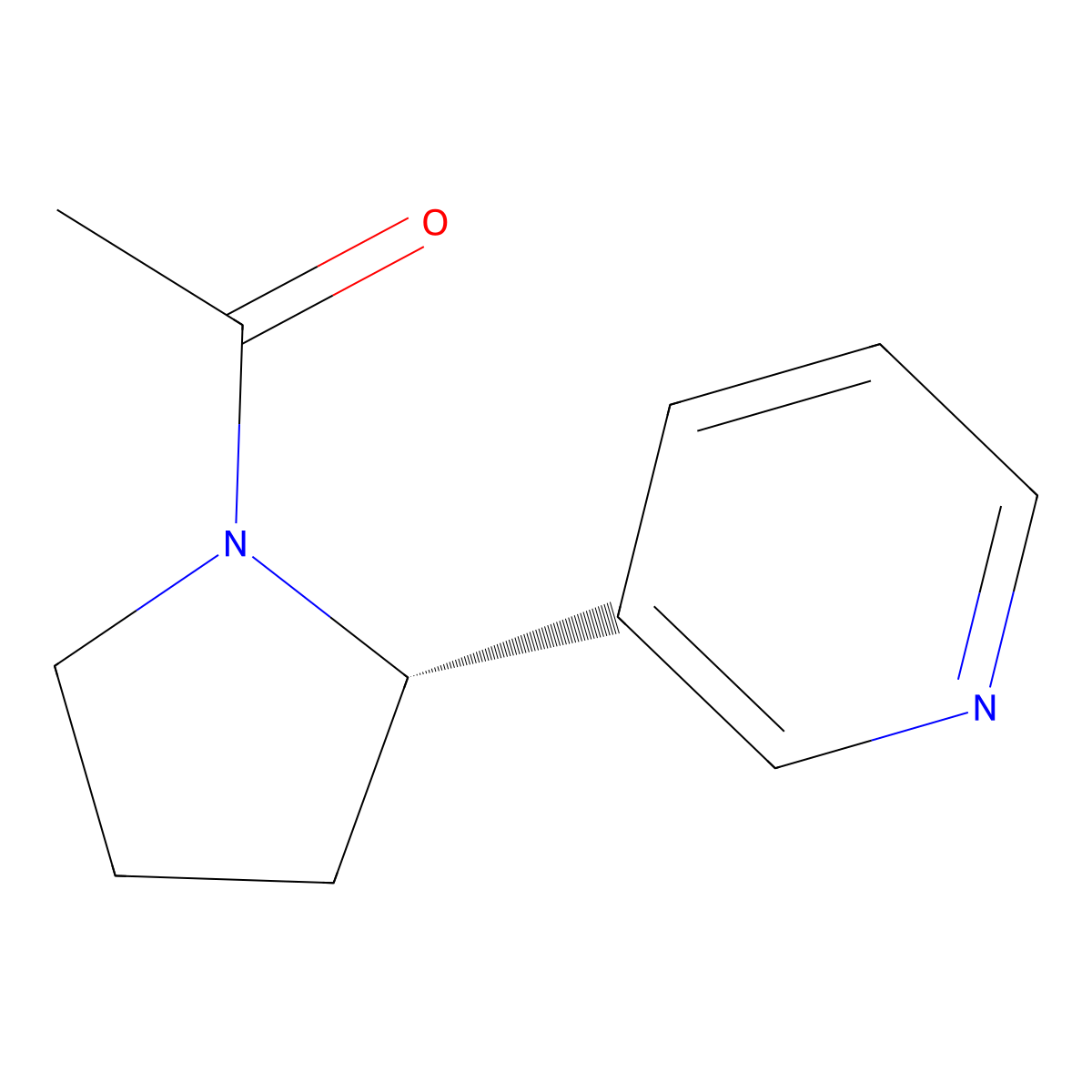 N-Acetylnornicotine molecular structure, CAS 5979-94-2