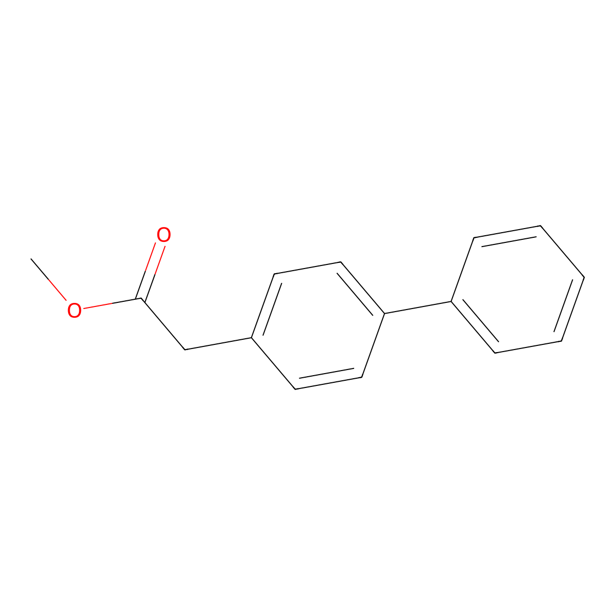 4-Biphenylylacetic acid methyl ester molecular structure, CAS 59793-29-2