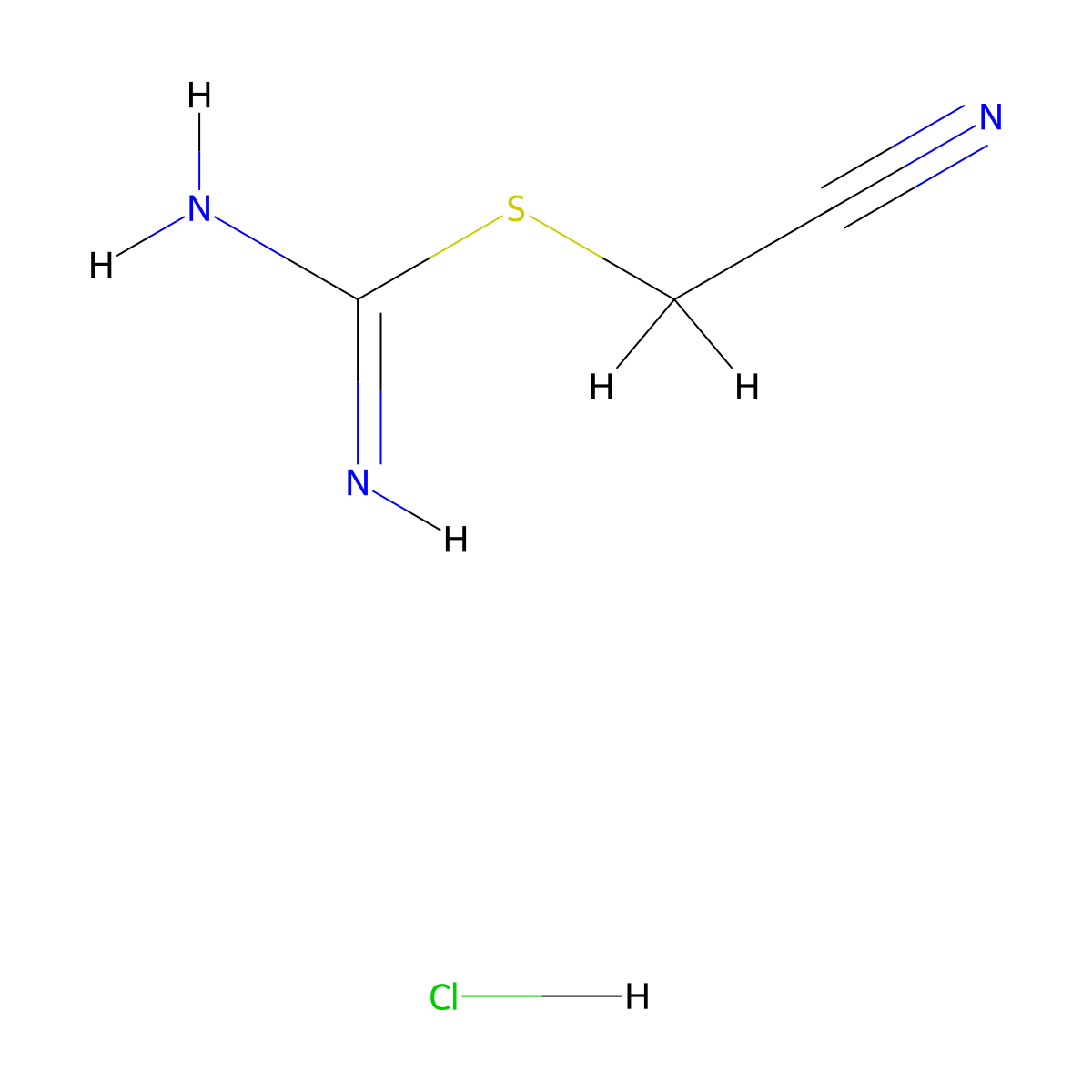 Carbamimidothioic acid, cyanomethyl ester, hydrochloride (1:1) molecular structure, CAS 59793-60-1
