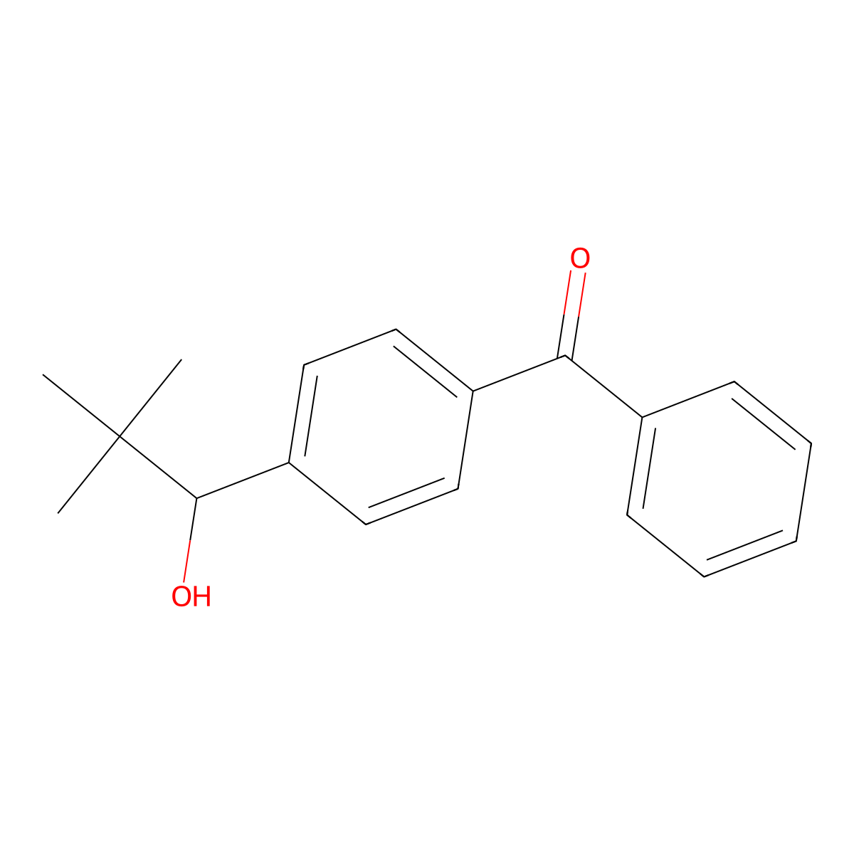 [4-(1-Hydroxy-2,2-dimethylpropyl)phenyl](phenyl)methanone molecular structure, CAS 59793-77-0