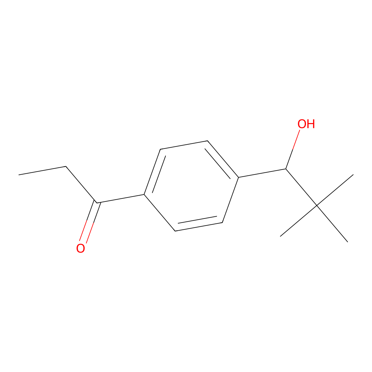 1-[4-(1-Hydroxy-2,2-dimethylpropyl)phenyl]propan-1-one molecular structure, CAS 59793-78-1