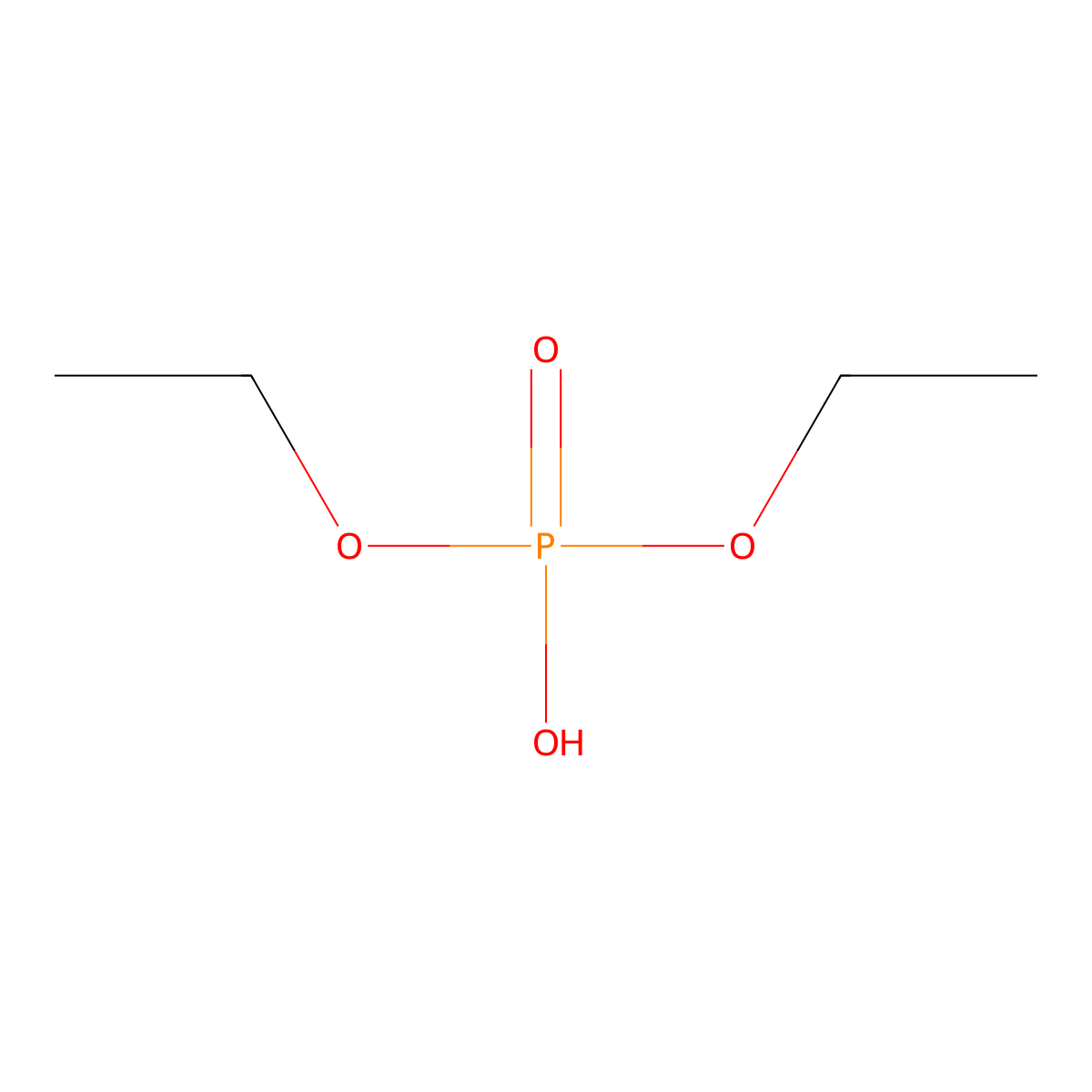 Diethyl phosphate molecular structure, CAS 598-02-7