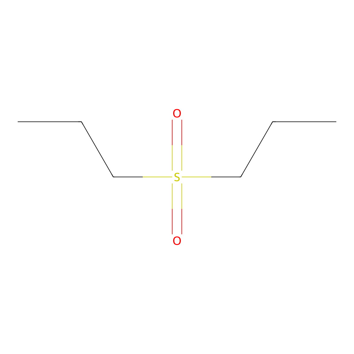 Propyl sulfone molecular structure, CAS 598-03-8