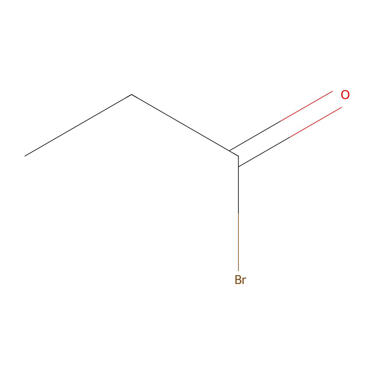 Propionyl bromide molecular structure, CAS 598-22-1
