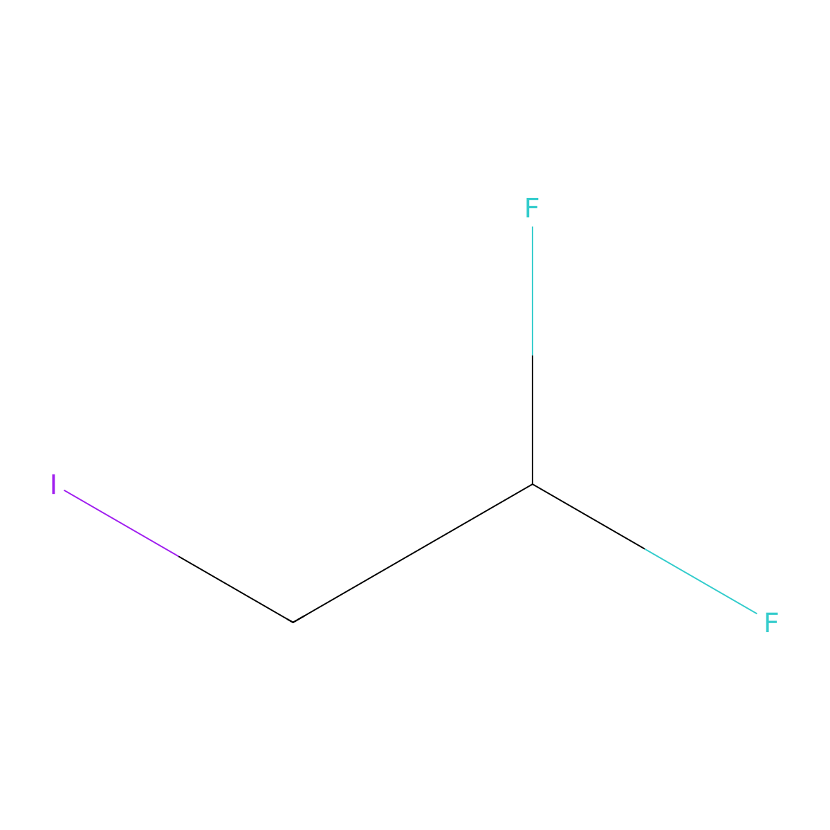 1,1-Difluoro-2-iodoethane molecular structure, CAS 598-39-0