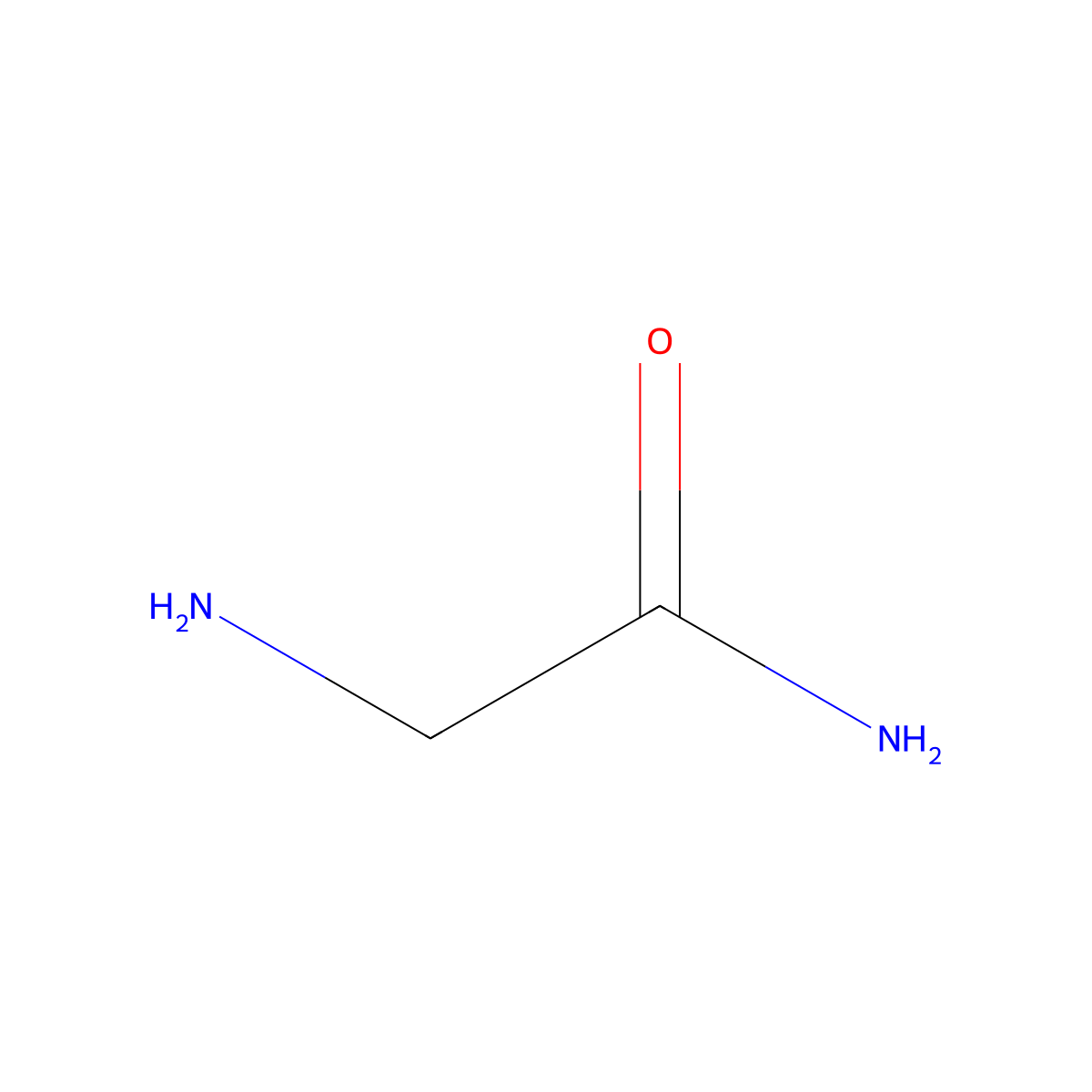 Glycinamide molecular structure, CAS 598-41-4