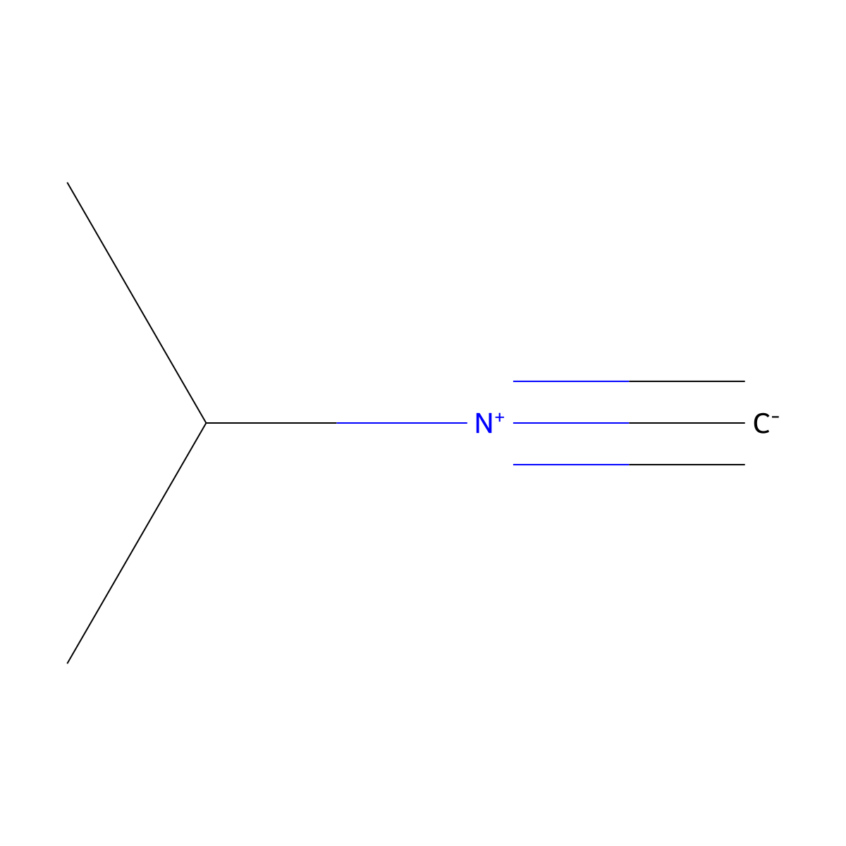 Isopropyl isocyanide molecular structure, CAS 598-45-8