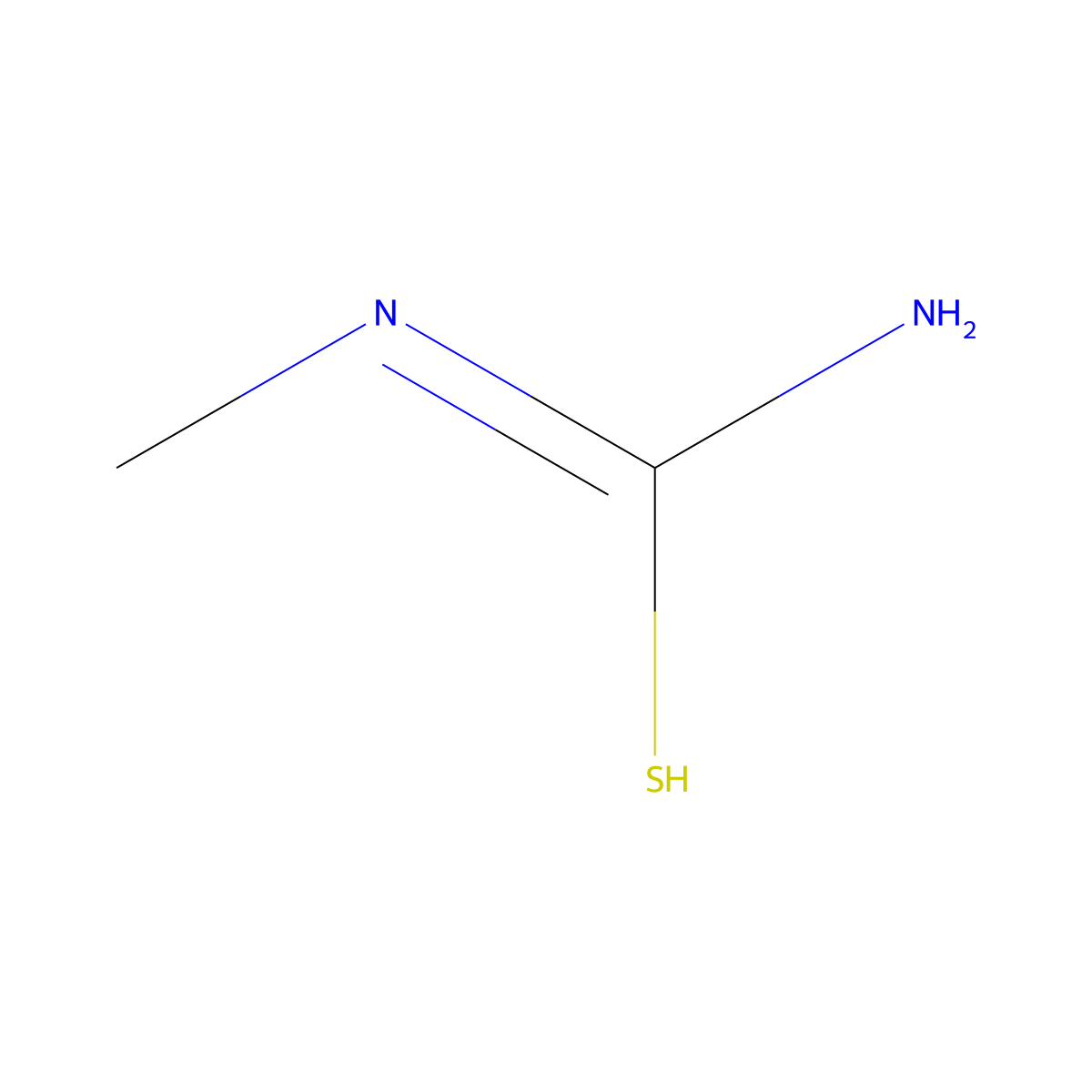 N'-methylcarbamimidothioic acid molecular structure, CAS 598-52-7