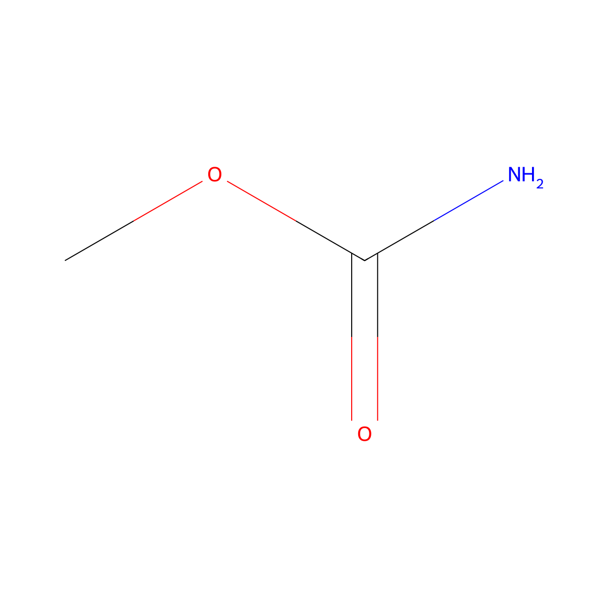 Methyl Carbamate molecular structure, CAS 598-55-0