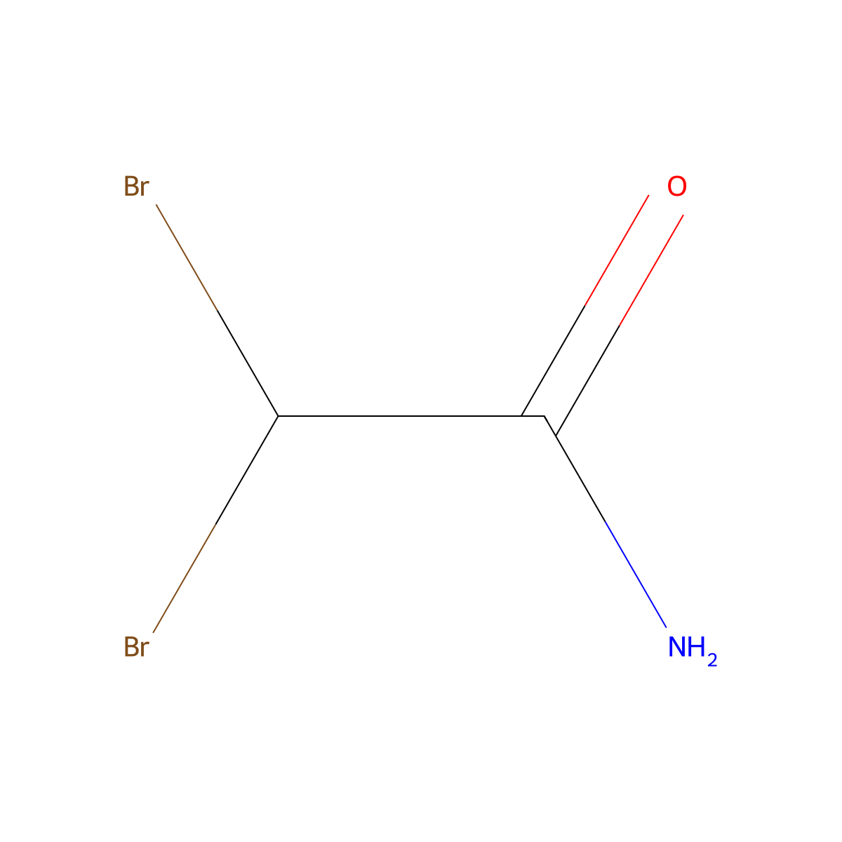2,2-Dibromoacetamide molecular structure, CAS 598-70-9