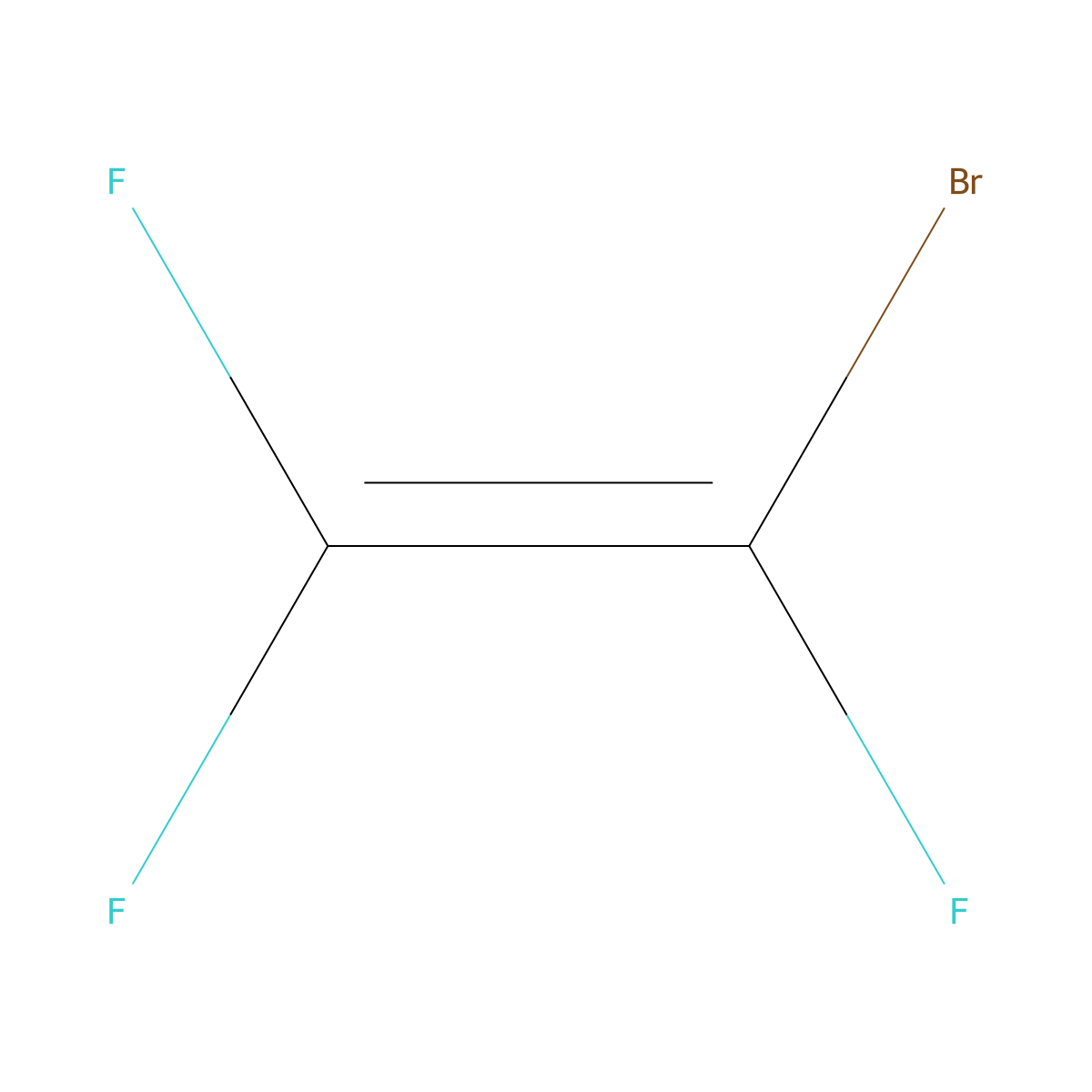 1-Bromo-1,2,2-trifluoroethene molecular structure, CAS 598-73-2