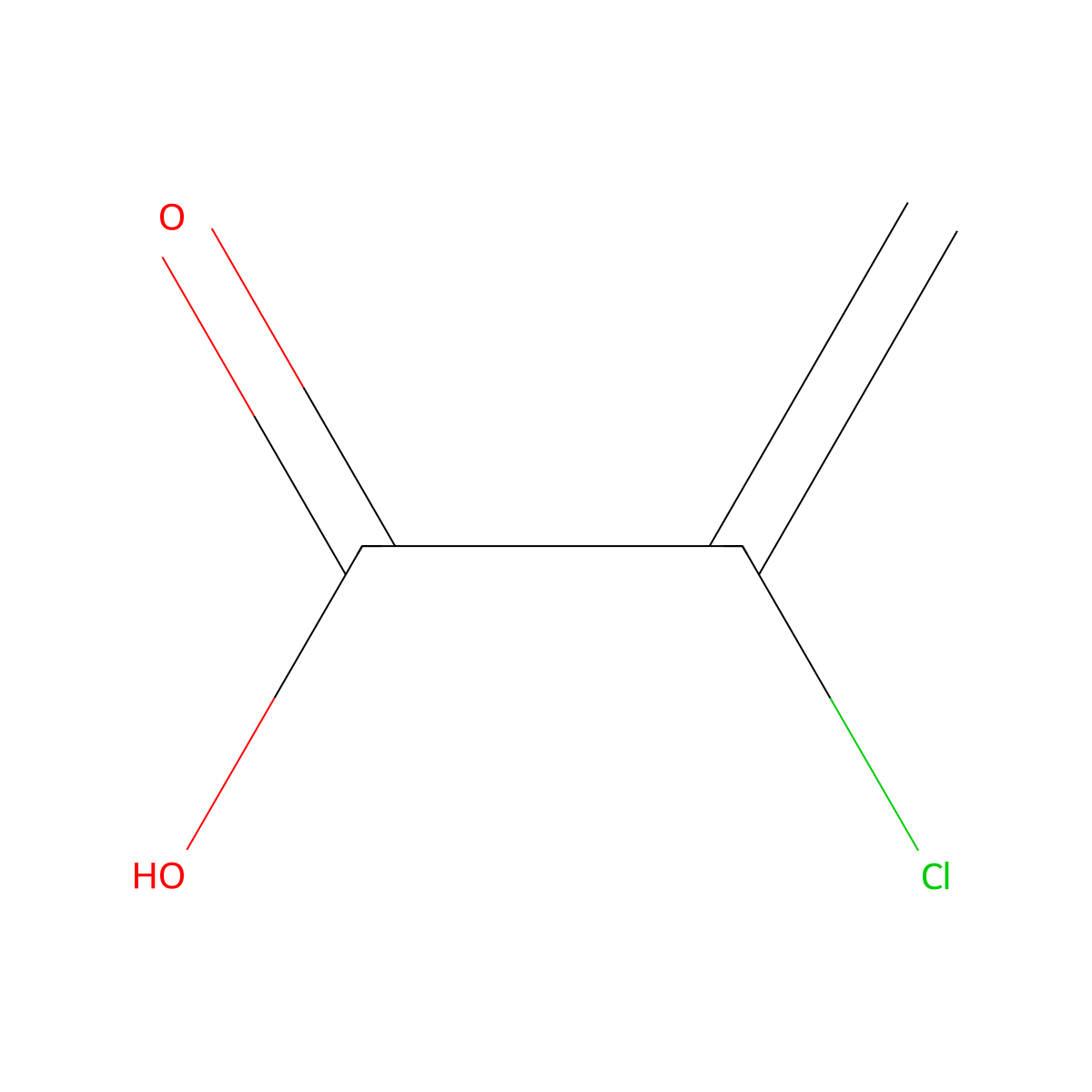 2-Chloro-2-propenoic acid molecular structure, CAS 598-79-8