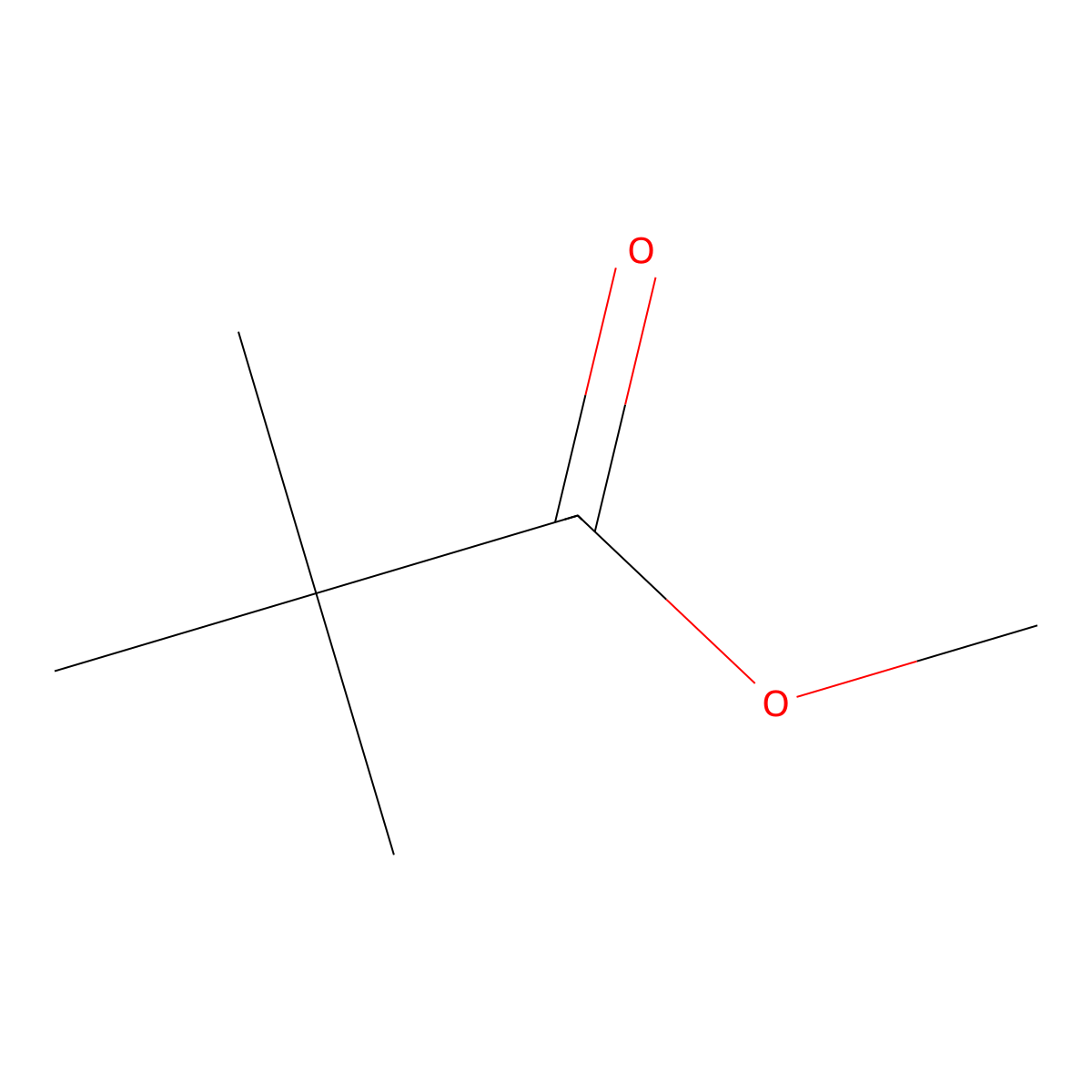 Methyl pivalate molecular structure, CAS 598-98-1