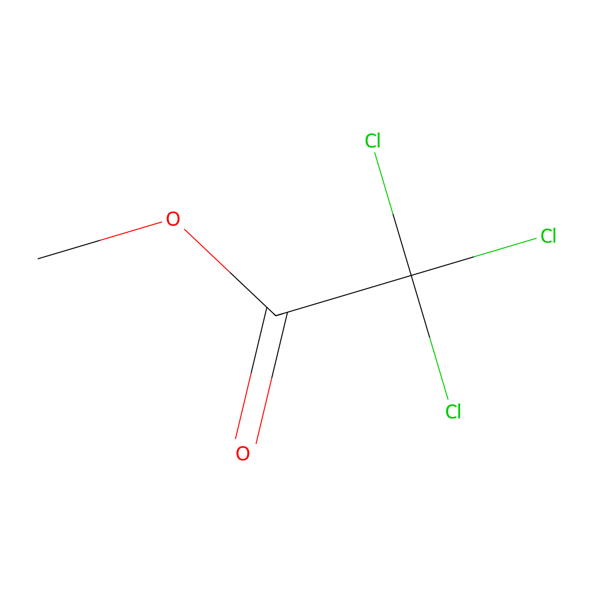 Methyl trichloroacetate molecular structure, CAS 598-99-2