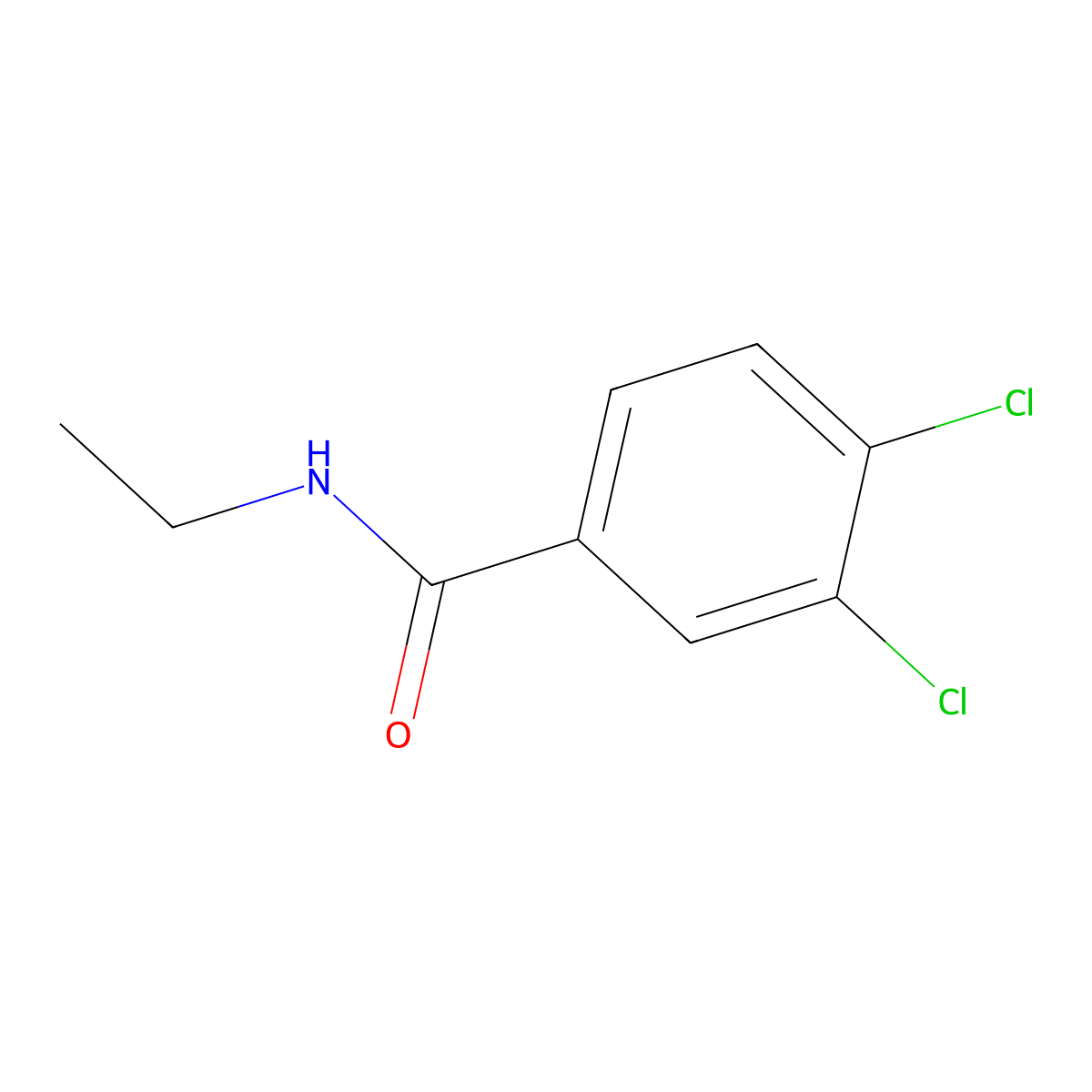 3,4-dichloro-N-ethylbenzamide molecular structure, CAS 5980-29-0