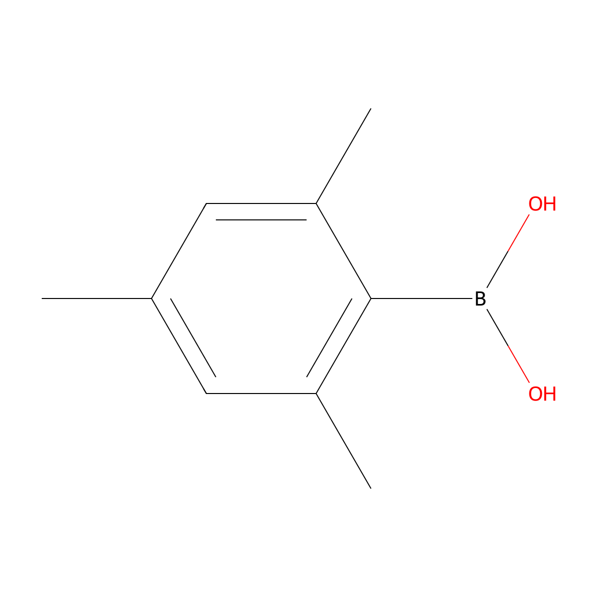 2,4,6-Trimethylbenzeneboronic acid molecular structure, CAS 5980-97-2