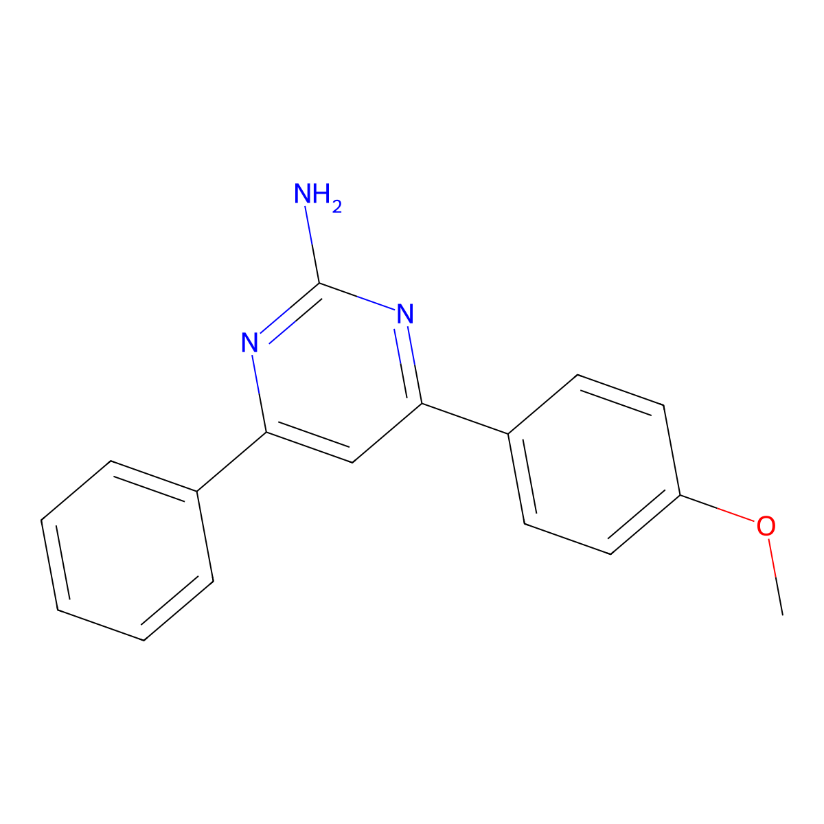 4-(4-Methoxyphenyl)-6-phenylpyrimidin-2-amine molecular structure, CAS 59807-19-1