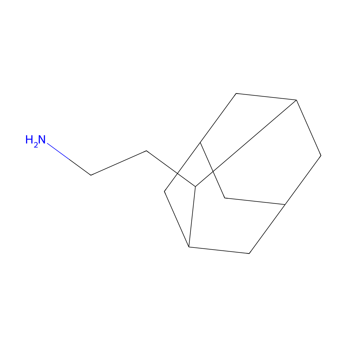 Tricyclo(3.3.1.13,7)decane-2-ethanamine molecular structure, CAS 59807-53-3